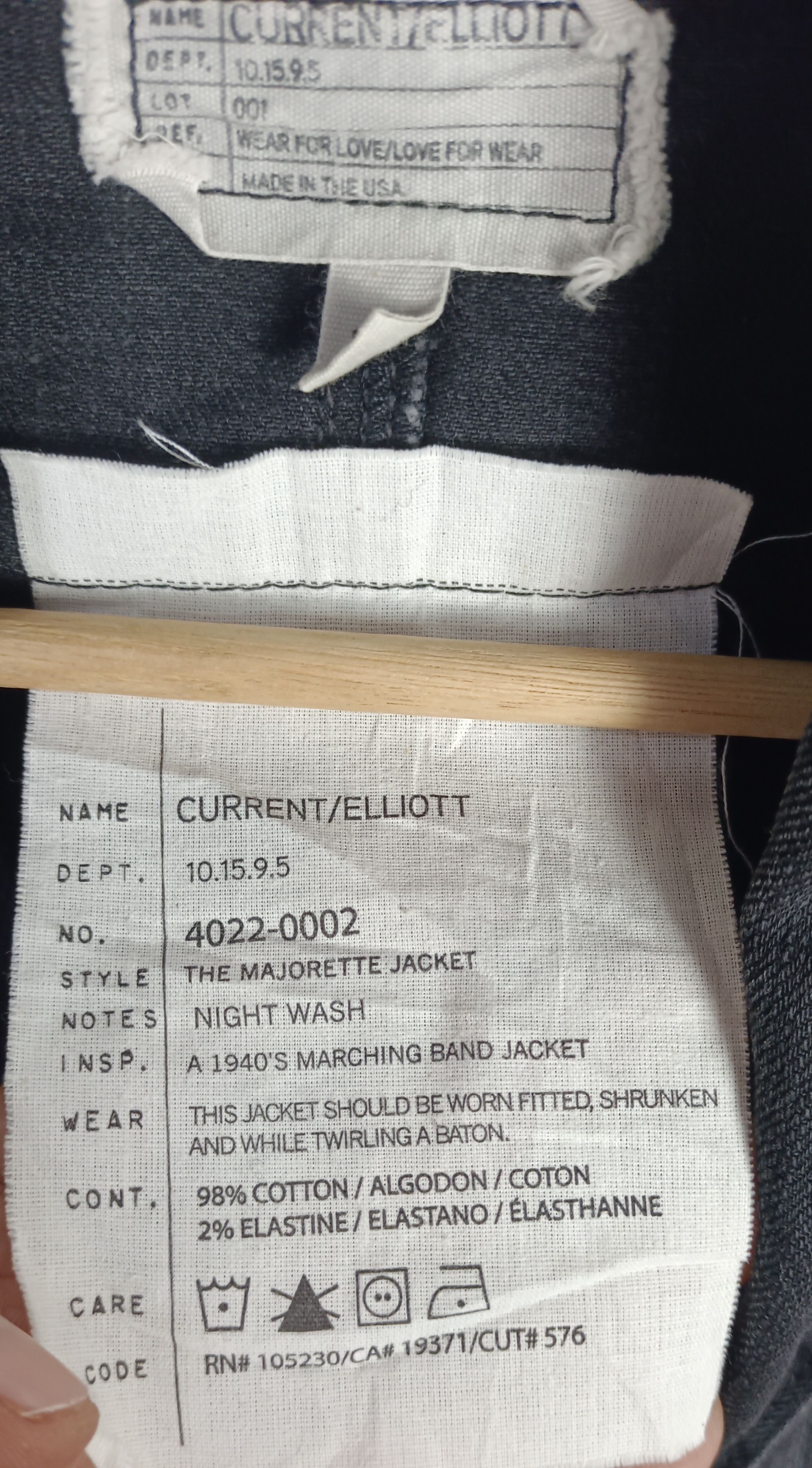 Current/Elliot Current Elliott Majorette Jacket Night Wash Size XS / US 0-2 / IT 36-38 - 7 Thumbnail