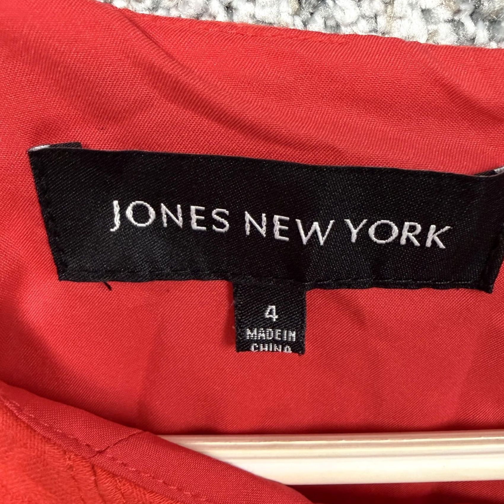 Jones New York Jones New York Dress Sleeveless Fit & Flare Jacquard Red Floral Knee Length Women 4 Garden Boho Party/Cocktail Summer Size S / US 4 / IT 40 - 4 Thumbnail