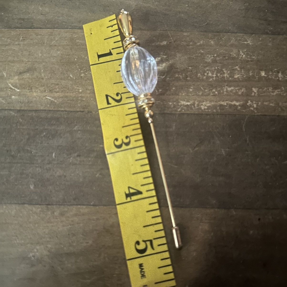Vintage Vintage long crystal stick pin Size ONE SIZE - 2 Thumbnail