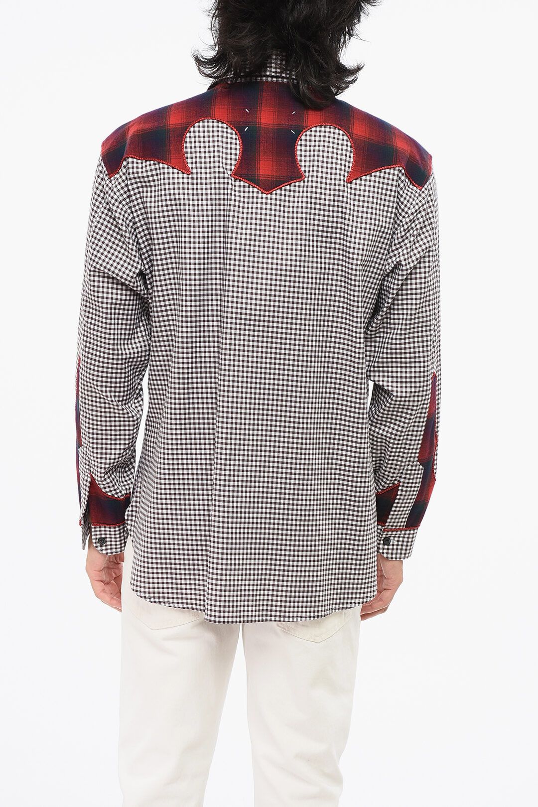 og1mm0825 Checked Cotton Shirt in Multicolor