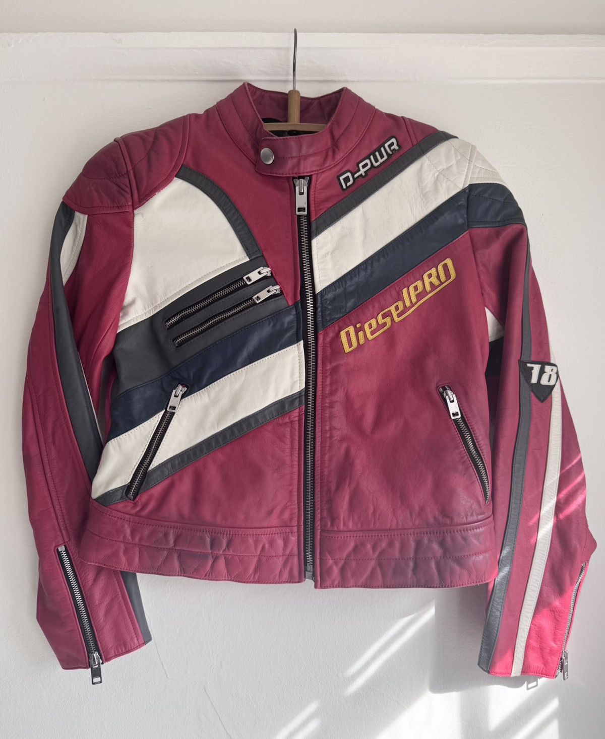 Diesel Power Leather Racing Jacket