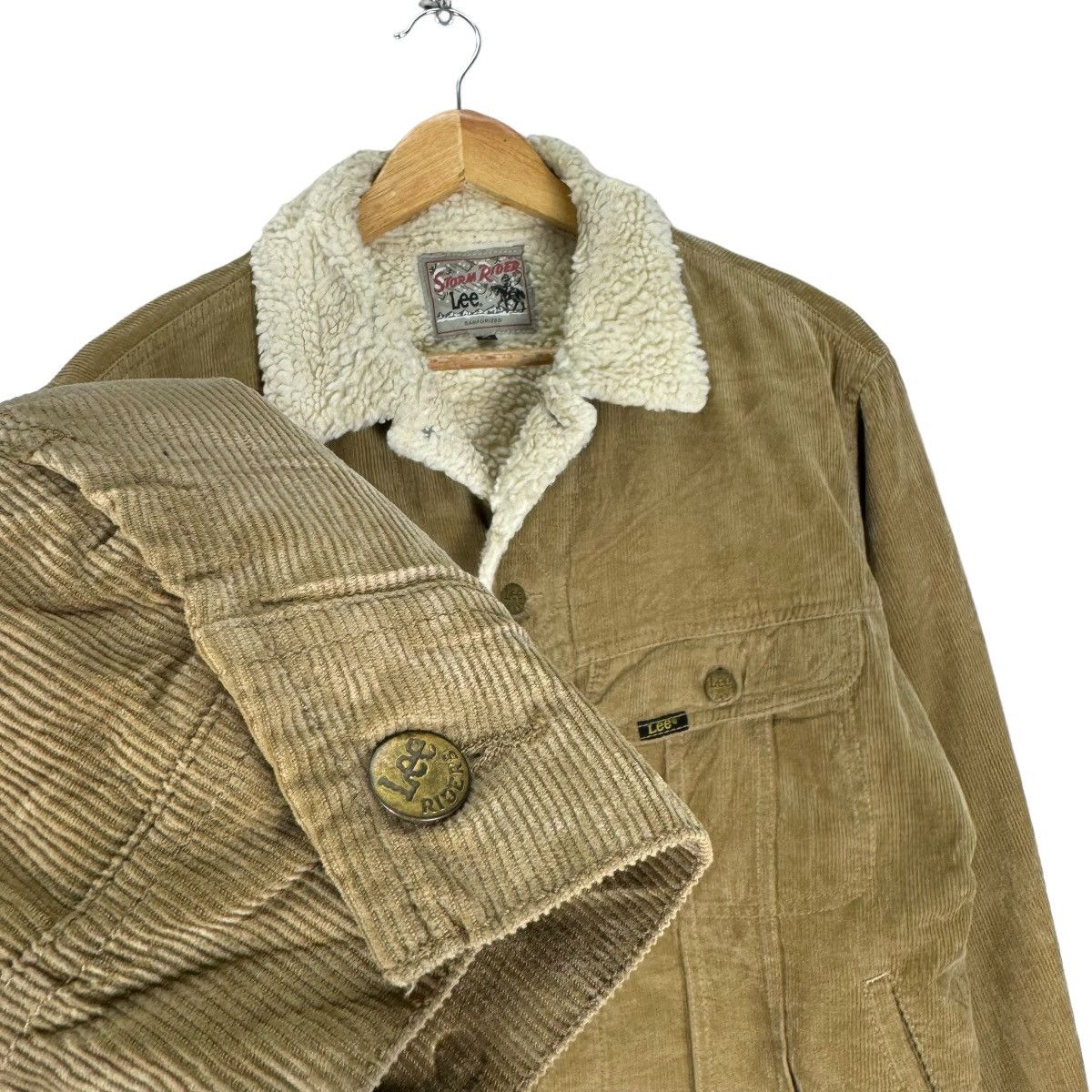 Lee × Vintage ⚡️LEE CORDUROY SHERPA TRUCKER JACKET Size US XL / EU 56 / 4 - 5 Thumbnail