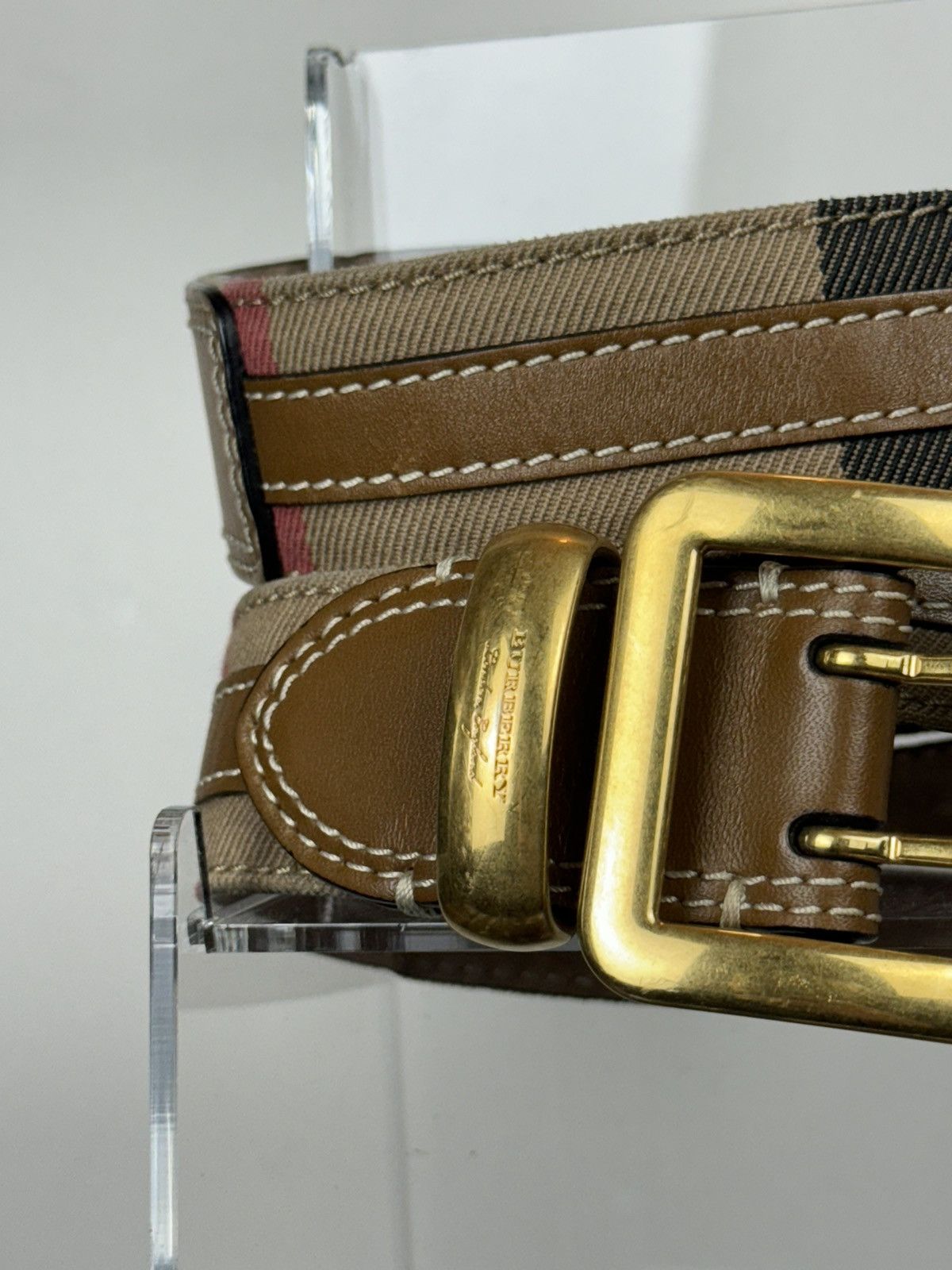 Burberry Leather belt Burberry y2k original luxury casual item Size ONE SIZE - 2 Thumbnail