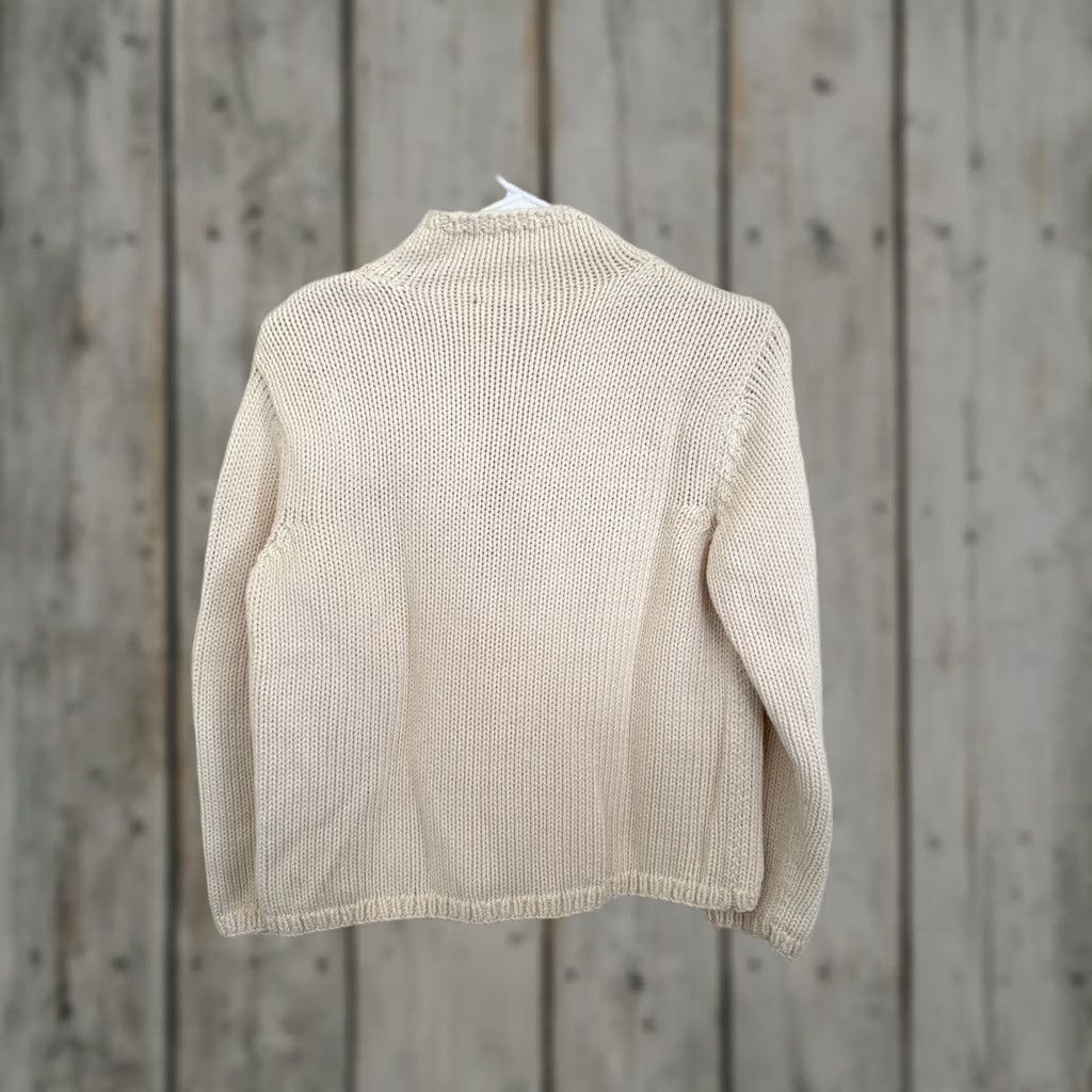 Talbots VINTAGE Talbots Sweater Diamond Argyle Mock Neck Pullover Boxy Hand Knit Beige Medium Petite Womens M Size M / US 6-8 / IT 42-44 - 1 Thumbnail