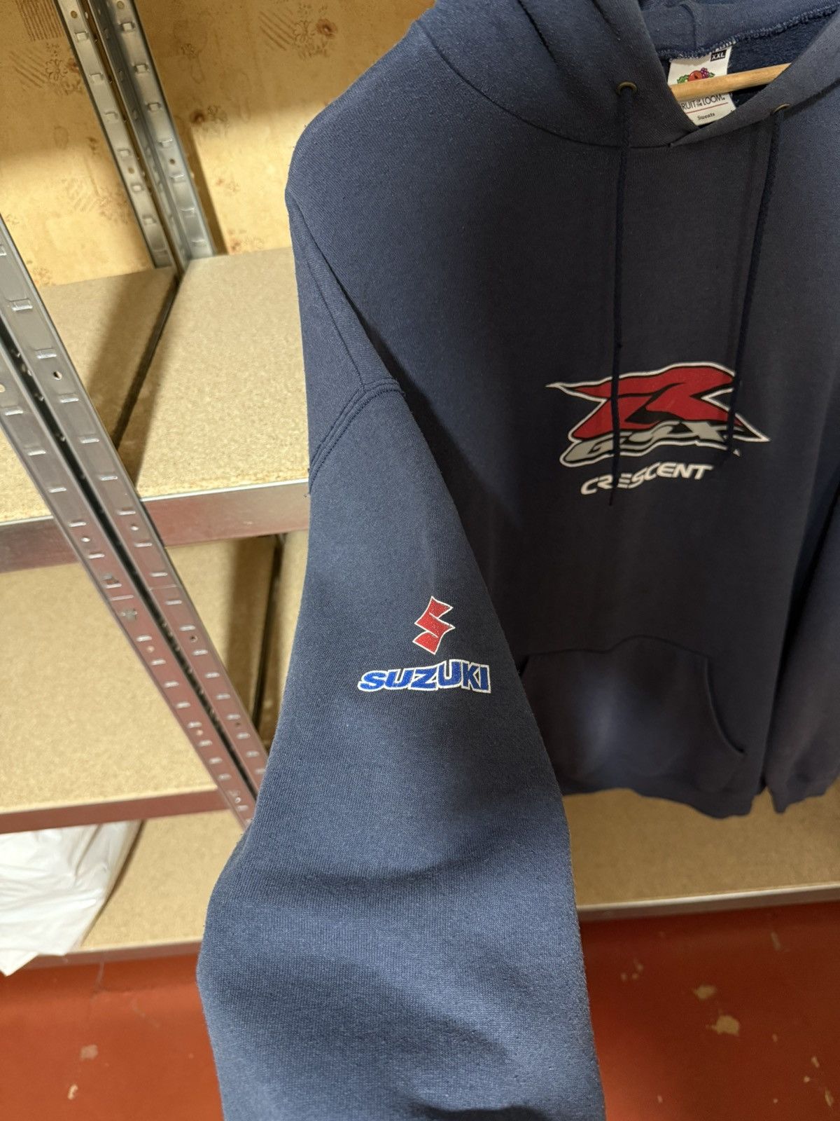 Vintage Vintage 2000’s Suzuki GSX Crescent Racing Moto Hoodie Size US XXL / EU 58 / 5 - 10 Thumbnail