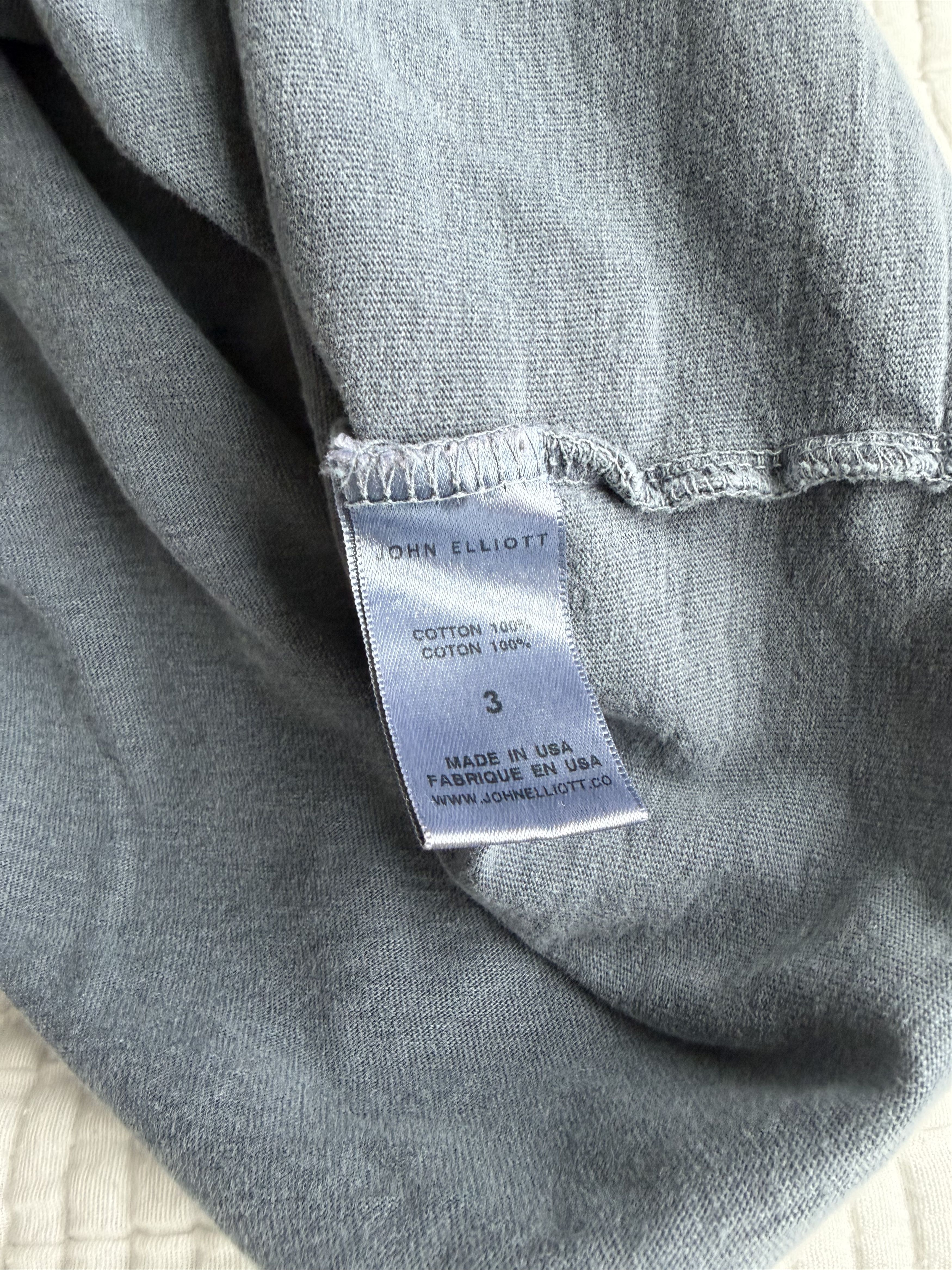 John Elliott 98USD Anti-Expo Tee Carbon Blue Size US L / EU 52-54 / 3 - 3 Thumbnail