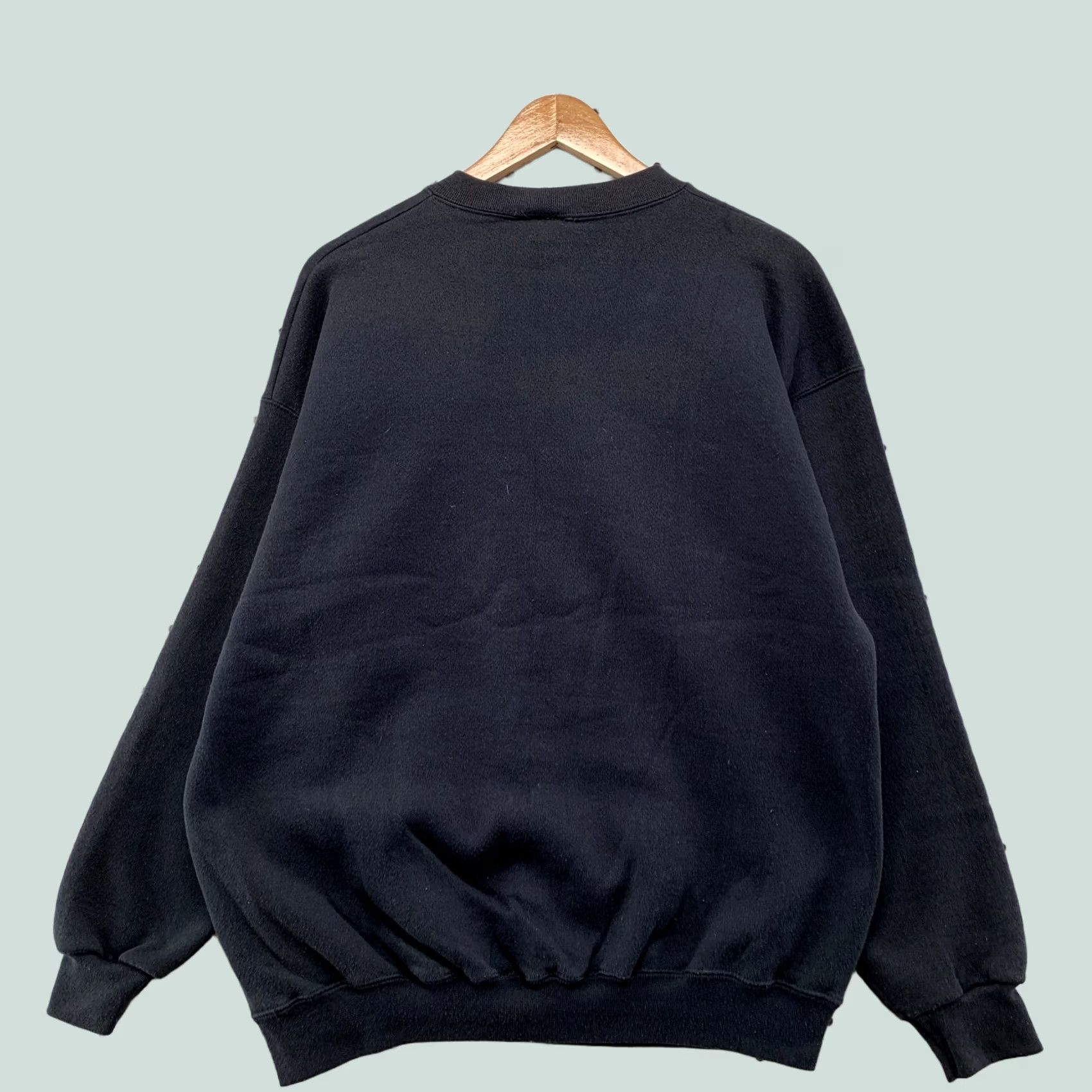 Vintage VINTAGE College Sweatshirt Mens XL Black Crewneck Fleece Made USA Size US XL / EU 56 / 4 - 1 Thumbnail