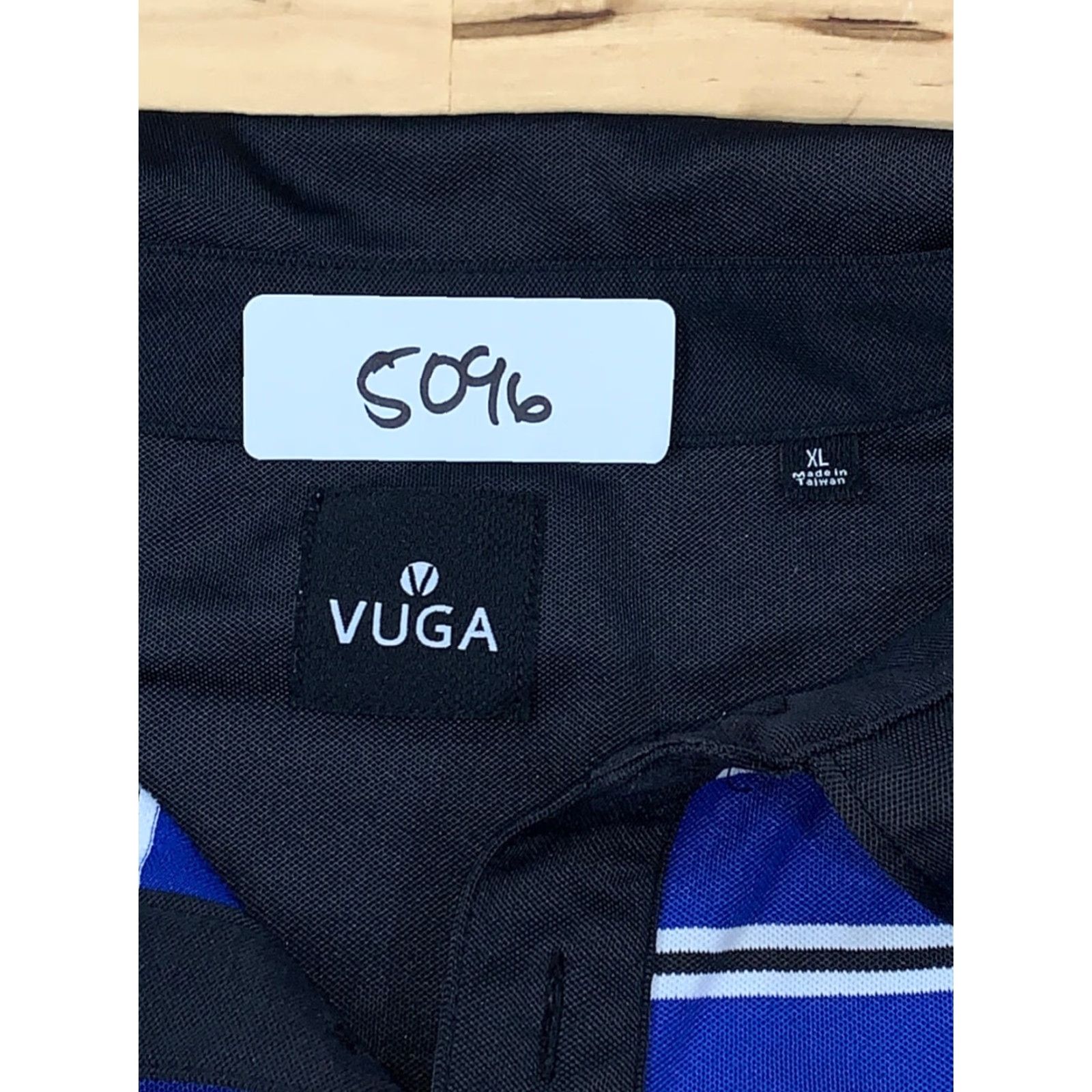 Vintage VUGA Polo Shirt Mens XL Striped Blue Golf Casual Short Sleeve 5096 Size US XL / EU 56 / 4 - 3 Thumbnail