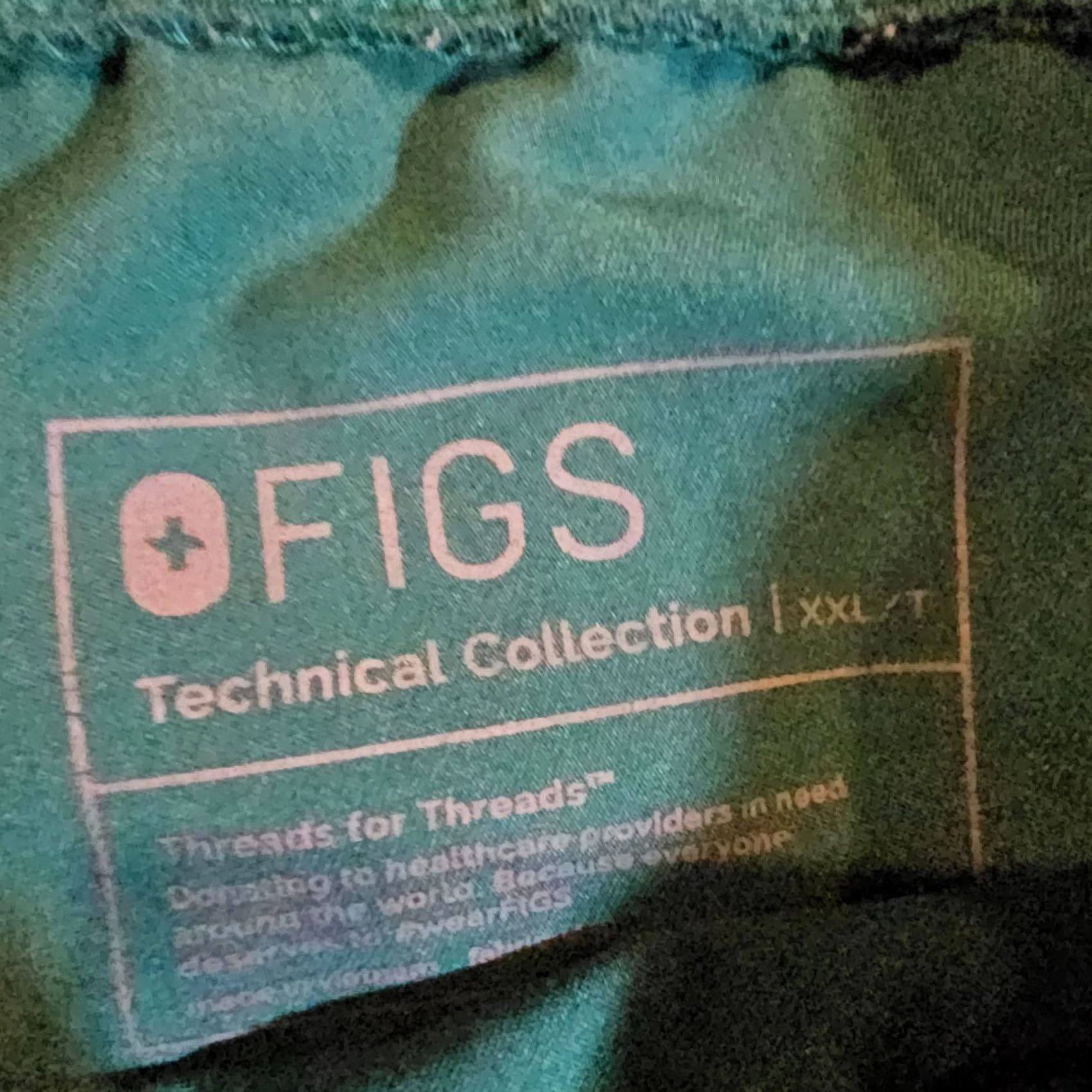 Vintage FIGS Pants Women XXL Tall Green Scrub Elastic Stretch Pockets Technical Medical Womens Tall Pants Green Scrub Size 40" / US 18 - 4 Thumbnail
