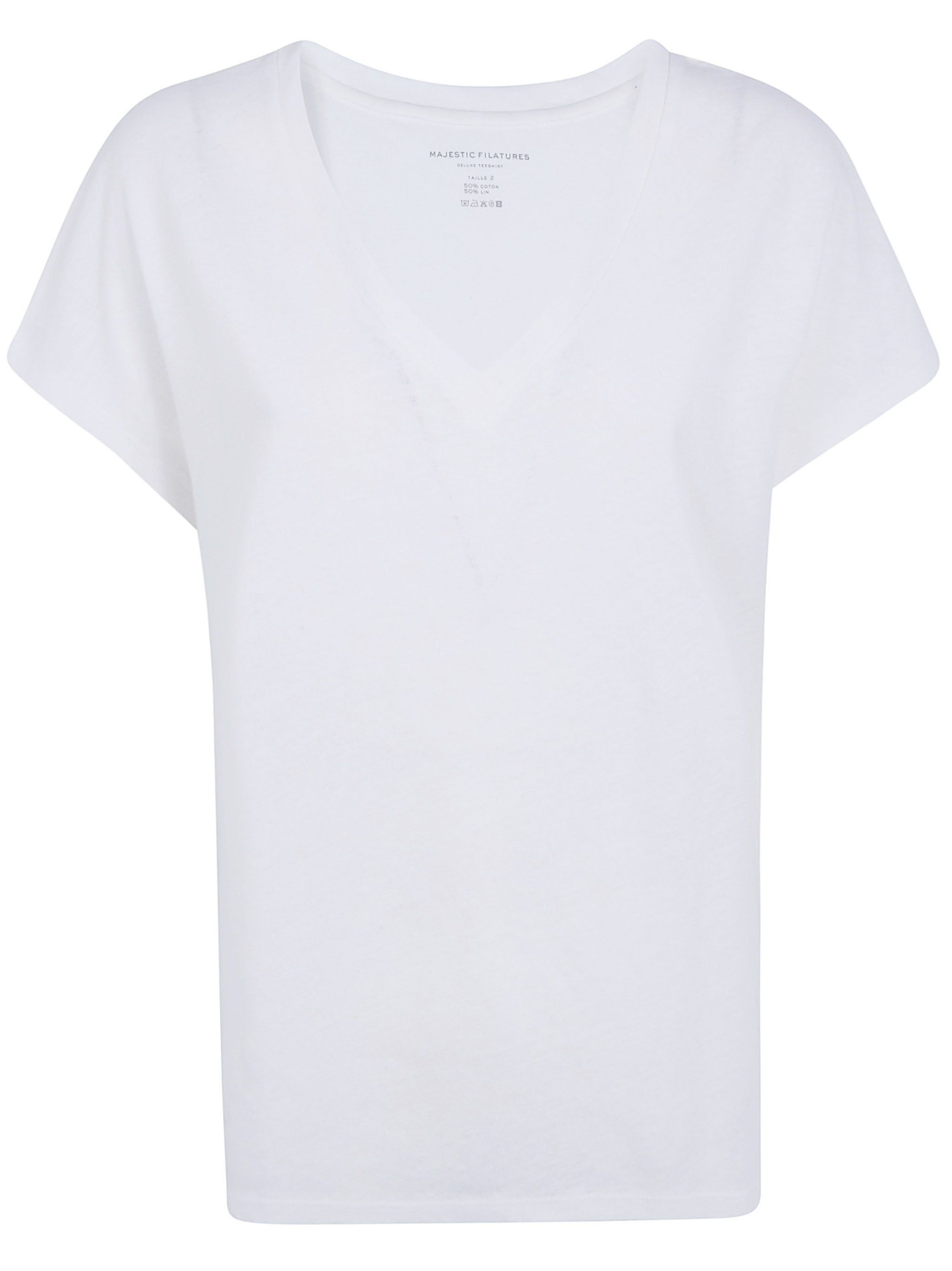 Majestic V-NECK T-SHIRT Size M / US 6-8 / IT 42-44 - 1 Thumbnail