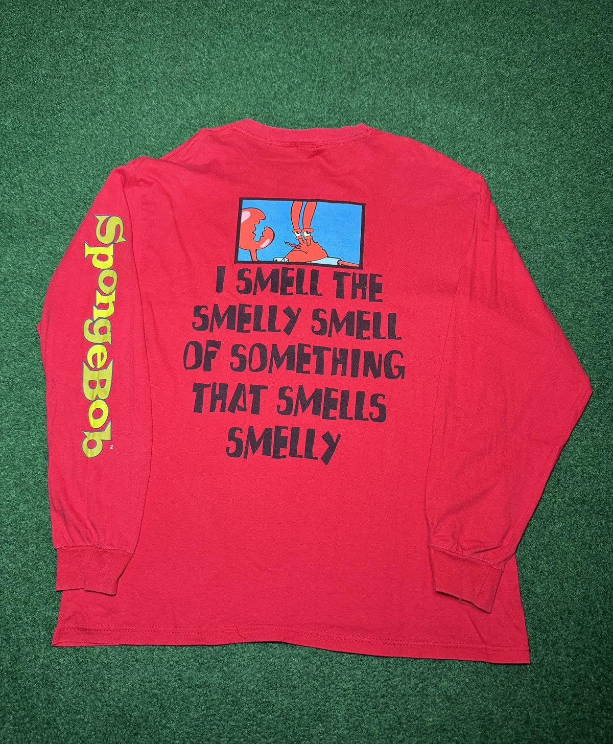 Nickelodeon Spongebob RARE Nickelodeon Long Sleeve Smelly Smell T Shirt Size US L / EU 52-54 / 3 - 1 Thumbnail