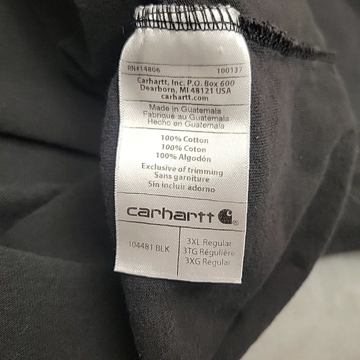 Carhartt VINTAGE Carhartt Shirt Men XXXL Black Original Fit Crewneck Long Sleeve Pocket Work TEE Size US XXL / EU 58 / 5 - 5 Thumbnail