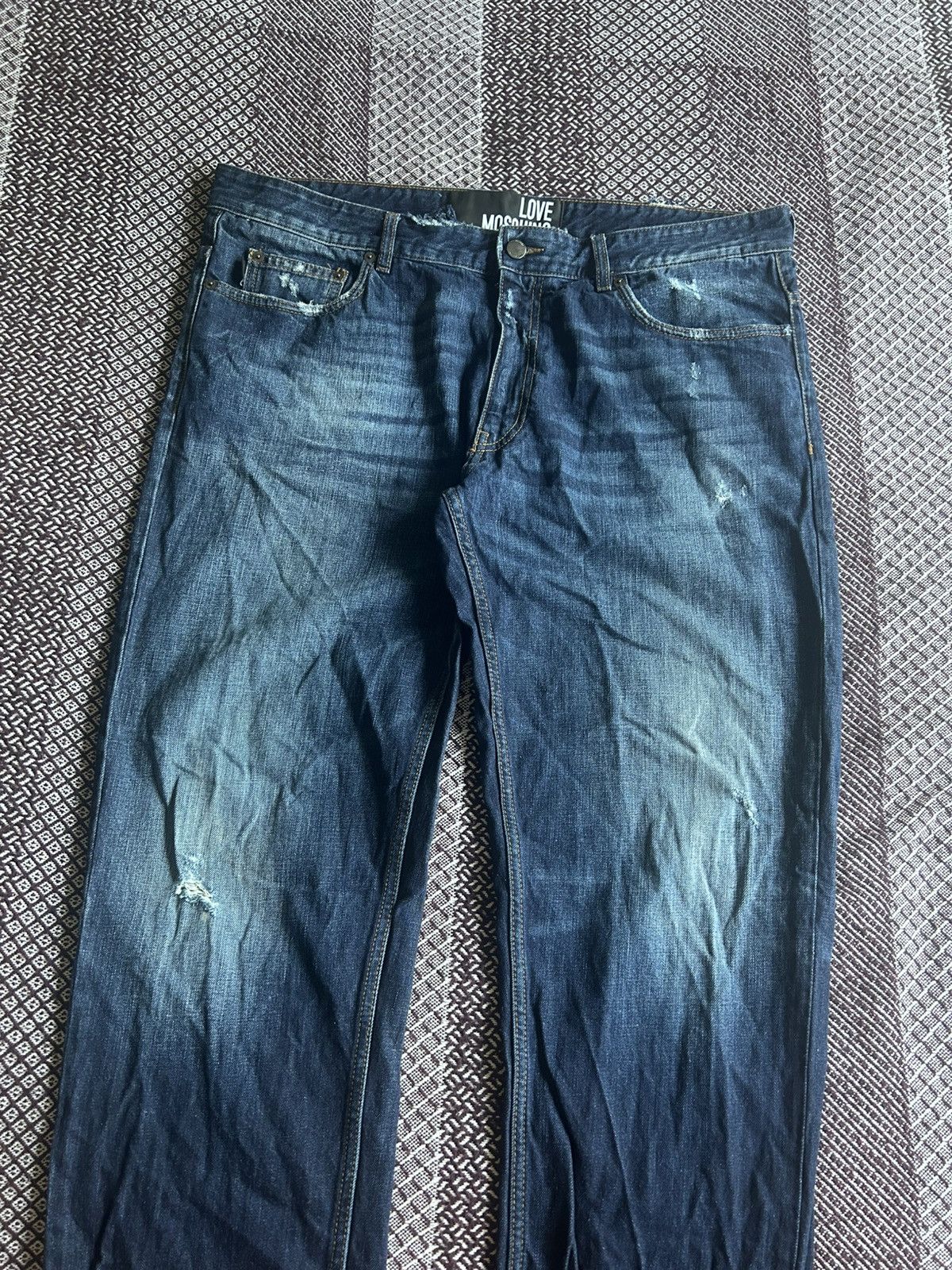 Moschino Vintage Love Moschino Denim Jeans Distressed Luxury Size 38 Size US 38 / EU 54 - 10 Thumbnail