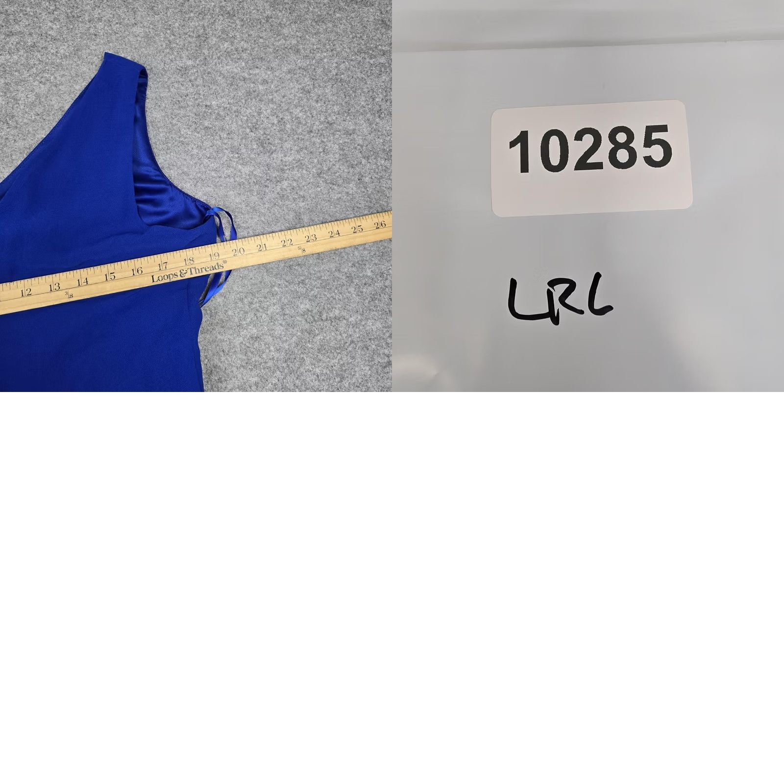 Ralph Lauren Lauren Ralph Dress Womens 14 Blue Ruffle Chiffon Fit Flare Knee Length Size XL / US 12-14 / IT 48-50 - 9 Thumbnail