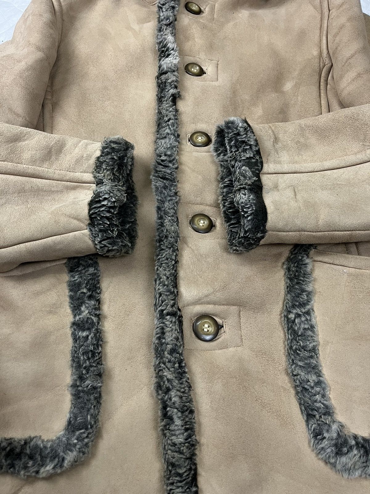 If Six Was Nine PPFM Suede Coat Jacket with Fur Sherpa Lined Size US M / EU 48-50 / 2 - 12 Thumbnail