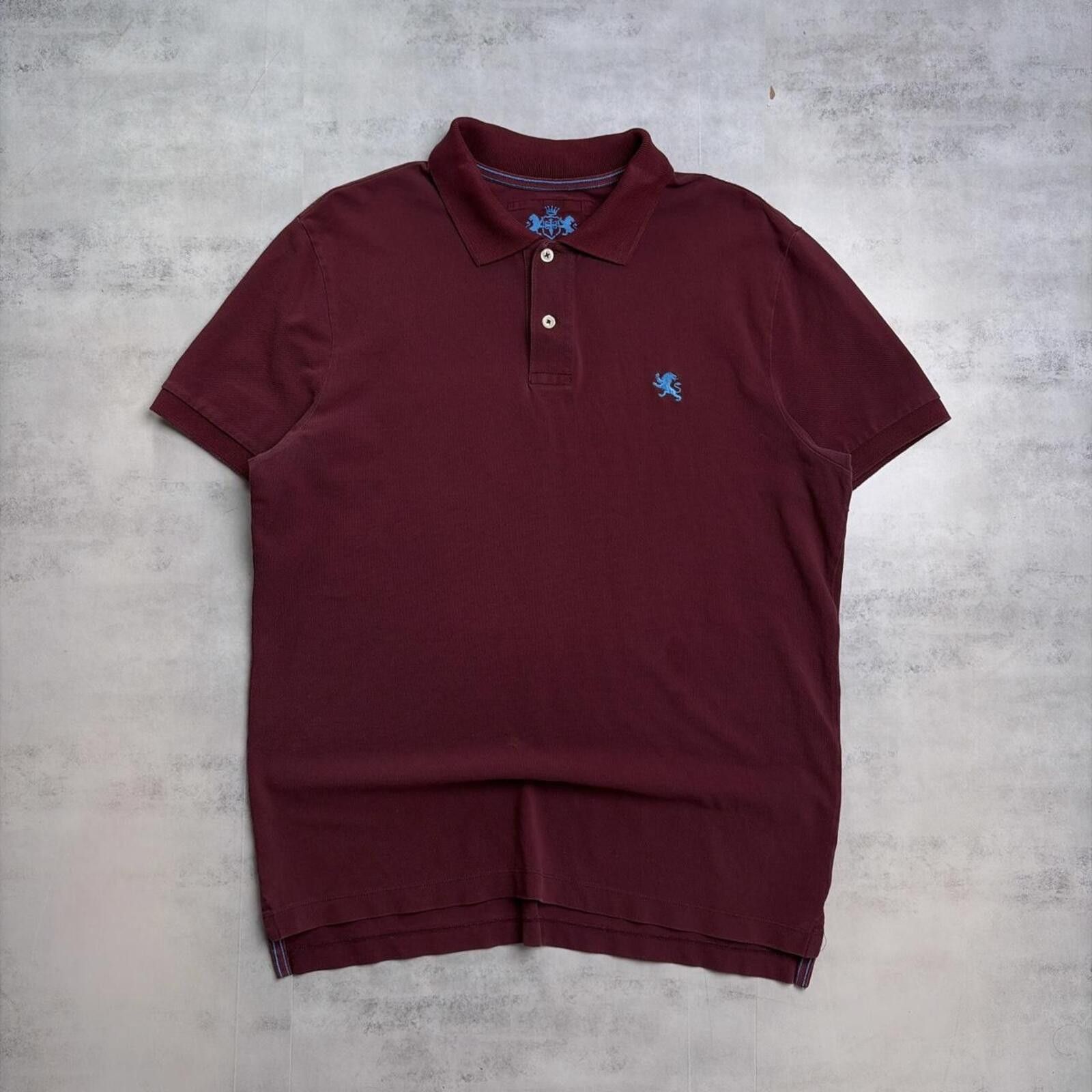 Express Y2K Burgundy Express Grunge Polo Shirt Size US L / EU 52-54 / 3 - 1 Thumbnail