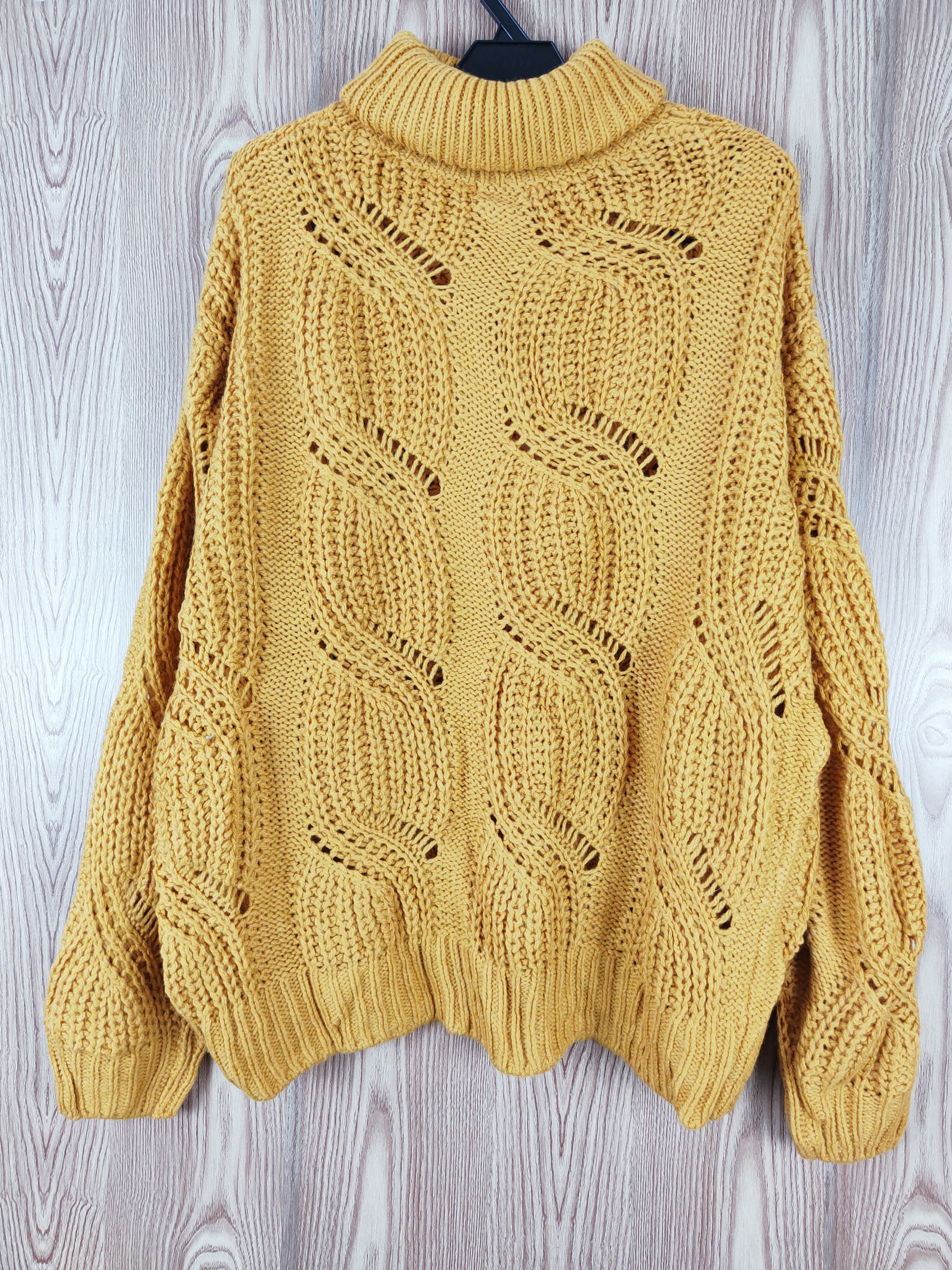 Japanese Brand H&M Mustard Knitwear crochet Sweatshirts #W312 Size M / US 6-8 / IT 42-44 - 7 Thumbnail