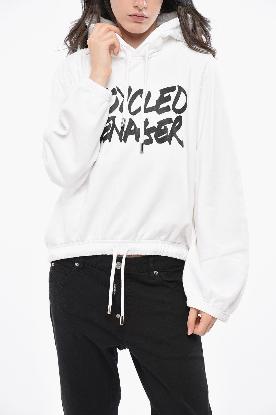 Dsquared2 Hoodie ONION FIT Cotton Fleece with Contrasting Print Size L / US 10 / IT 46 - 1 Thumbnail