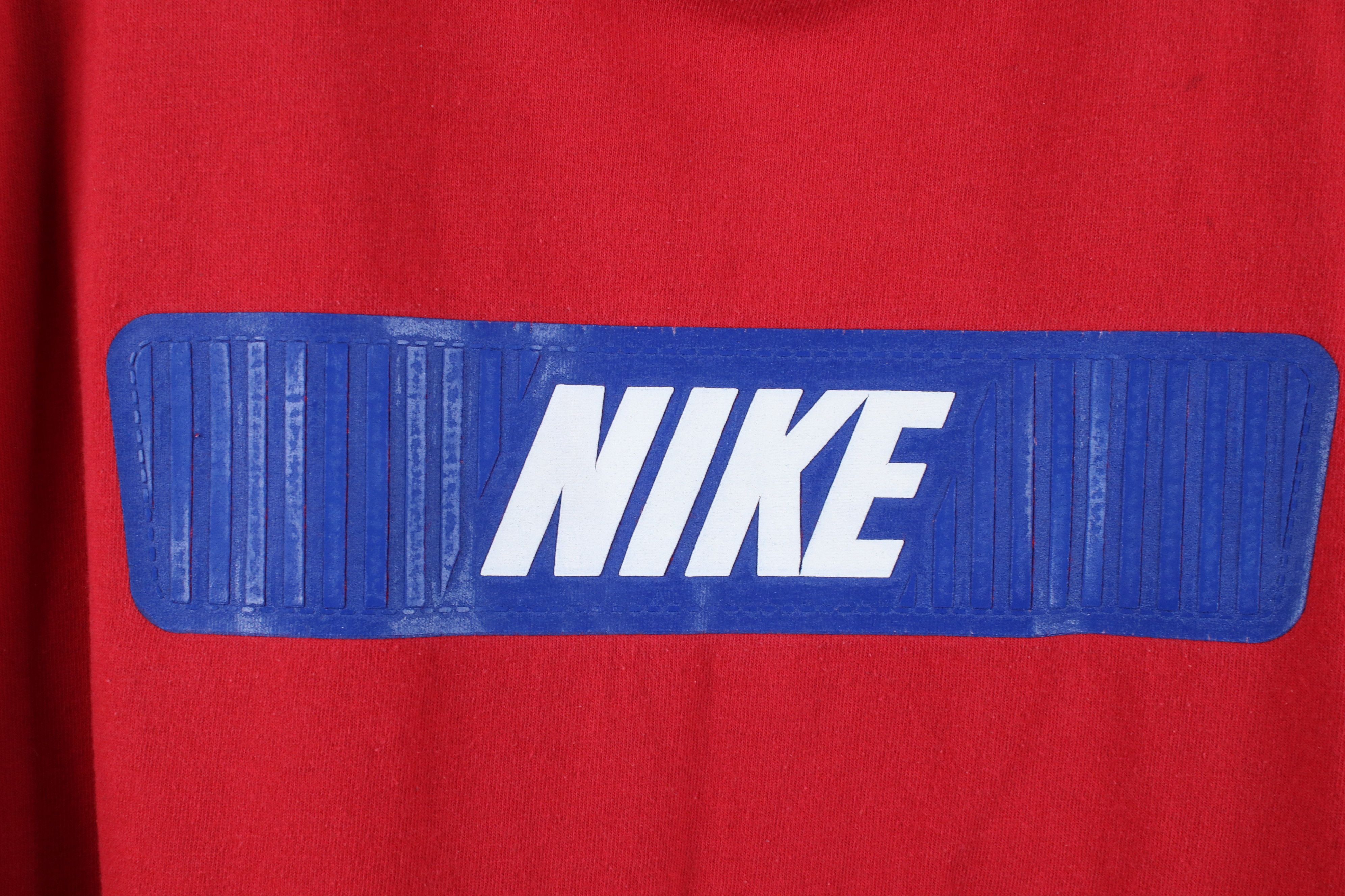 Nike Vintage Nike Spell Out Rubber Box Logo T-Shirt Red Cotton Size US XXL / EU 58 / 5 - 4 Thumbnail