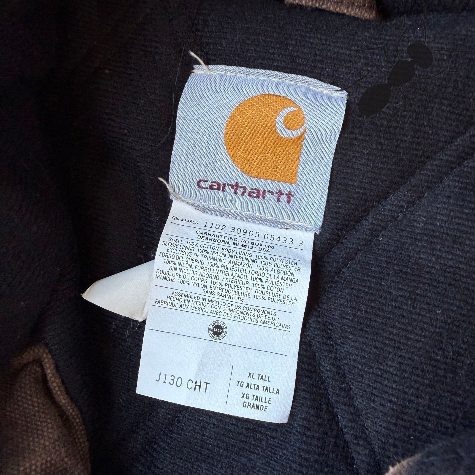 Carhartt × Vintage Carhartt J130 CHT brown hooded work wear jacket Size US XL / EU 56 / 4 - 5 Thumbnail