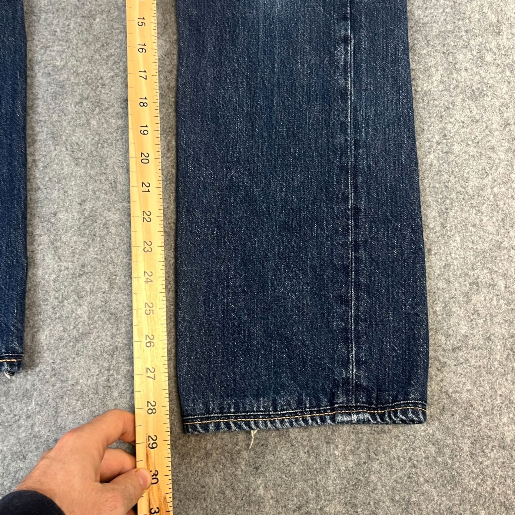 Levi's Levi's 501 Jeans Straight Regular Mens 34 Dark Wash Blue 5-Pocket Denim Comfort, Button Closure, Machine Washable, Classic Vintage-Lite Size US 34 / EU 50 - 4 Thumbnail