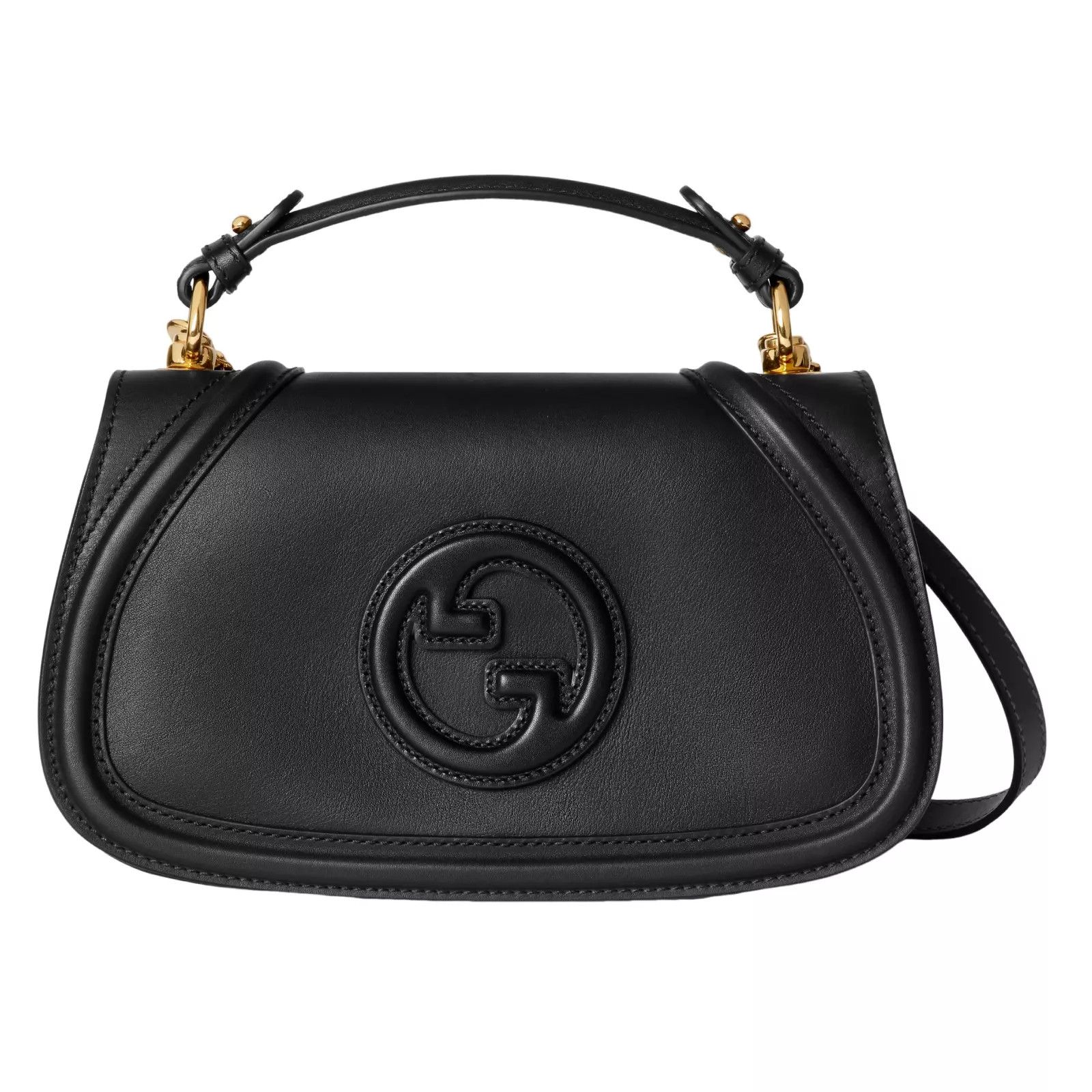 Gucci GUCCI Blondie Medium Black Leather Top Handle New Size ONE SIZE - 1 Thumbnail
