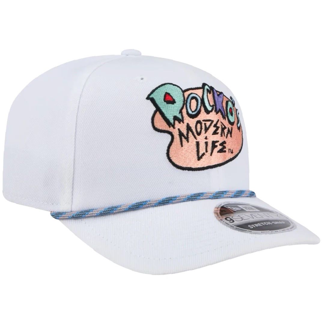 New Era New Era Rockos Modern Life Hat Cap Snap Back Rope 9Seventy Retro White Nickelodeon Classic Adjustable Breathable One Size Men Cap Hat Size ONE SIZE - 3 Thumbnail