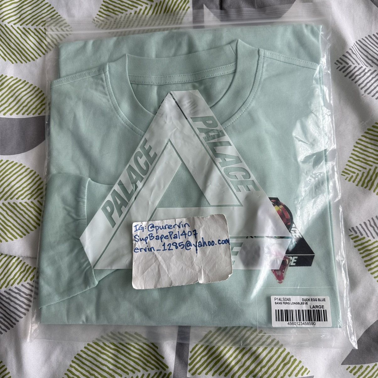 Palace SANS FERG LONGSLEEVE DUCK EGG BLUE size LARGE Size US L / EU 52-54 / 3 - 1 Thumbnail