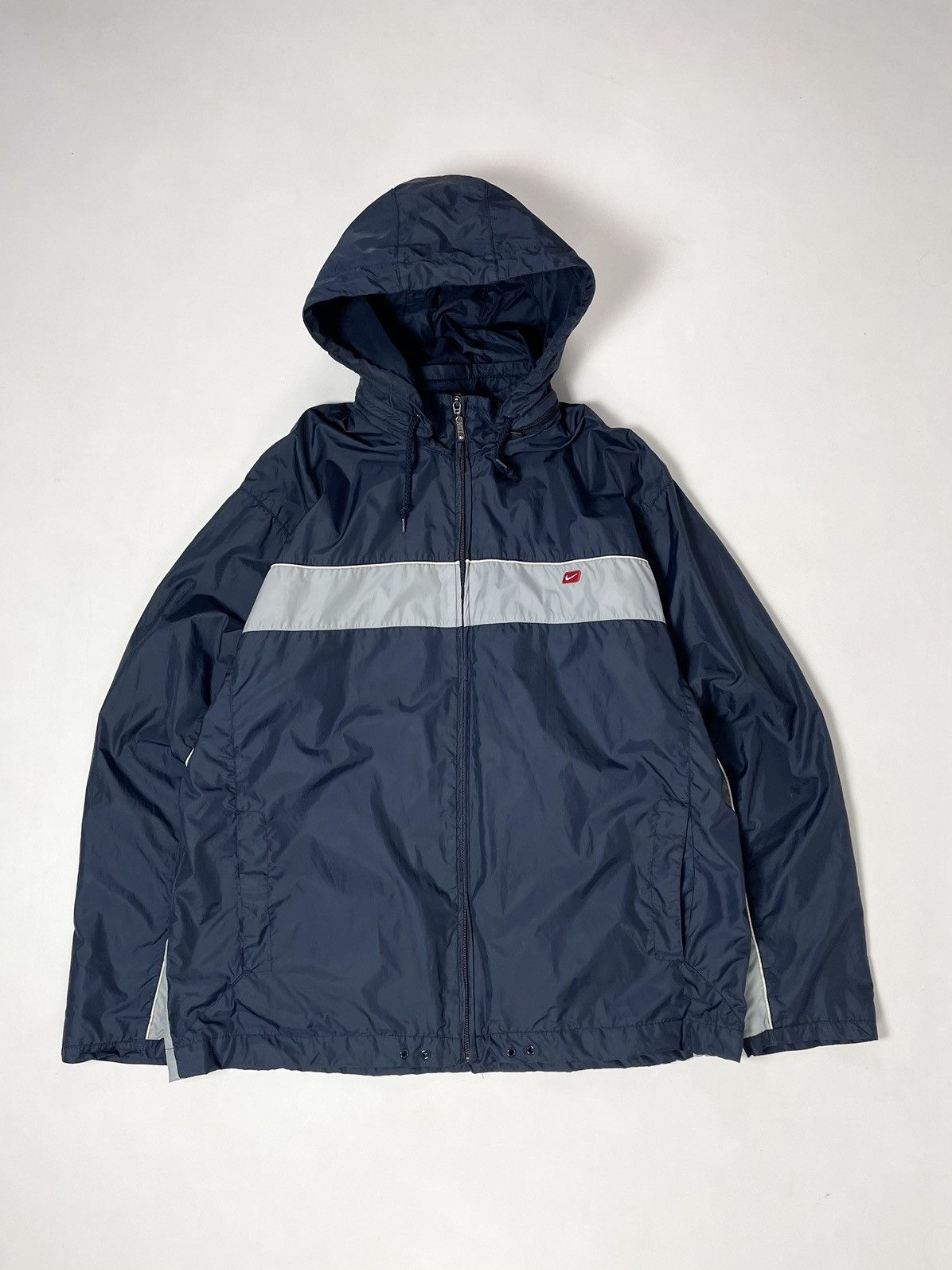 Nike NIKE 🥶 00s vintage nylon blue hooded light jacket Size US XL / EU 56 / 4 - 2 Thumbnail