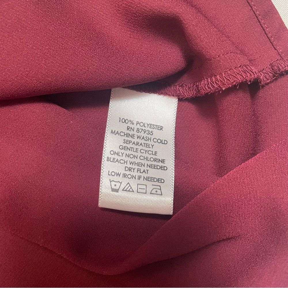Other New Susan Graver Wine Long Sleeve Blouse Size 8 Size M / US 6-8 / IT 42-44 - 8 Thumbnail