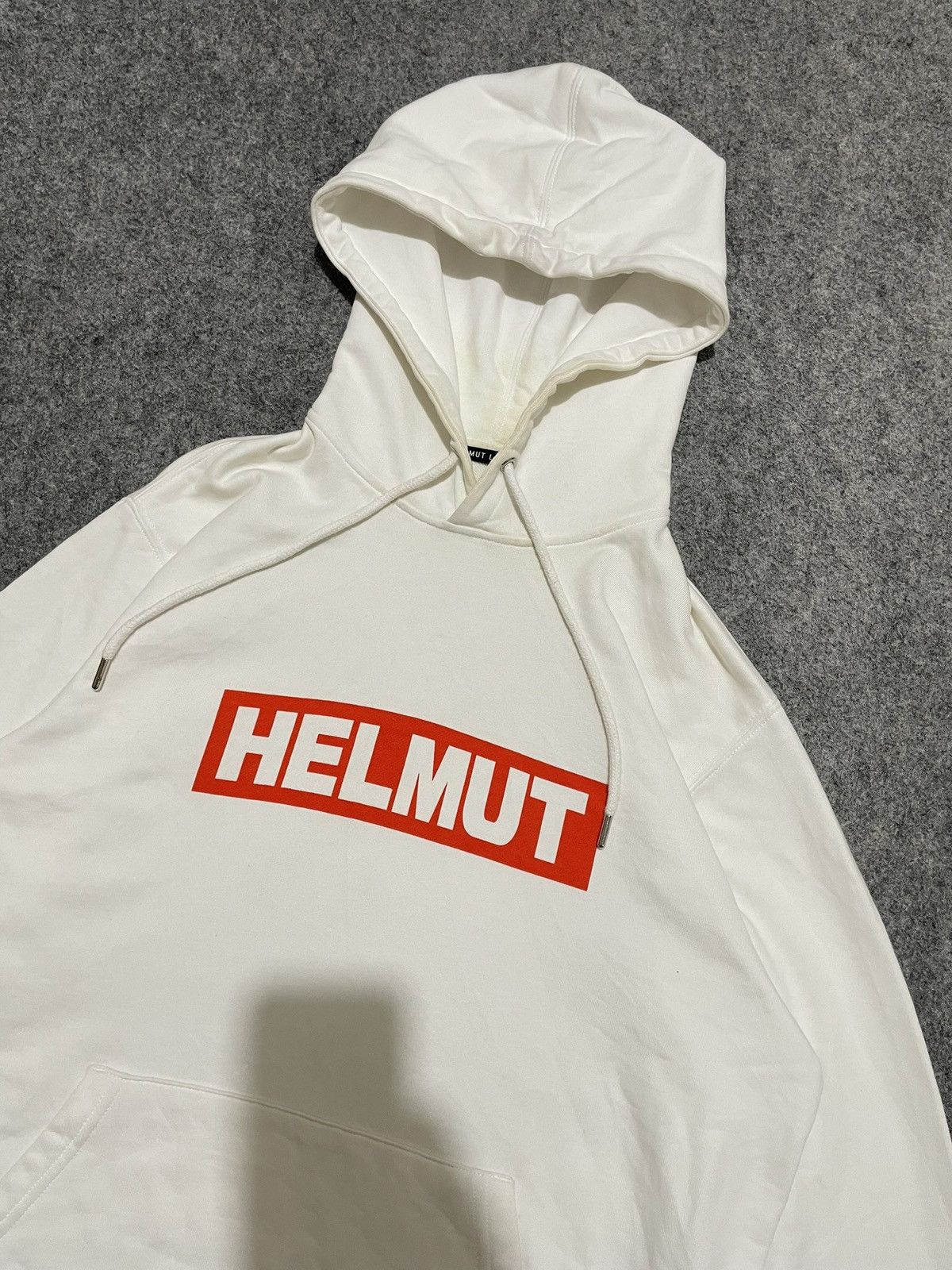 Helmut Lang Sold ❌Helmut Lang box logo white hoodie Size US M / EU 48-50 / 2 - 3 Thumbnail