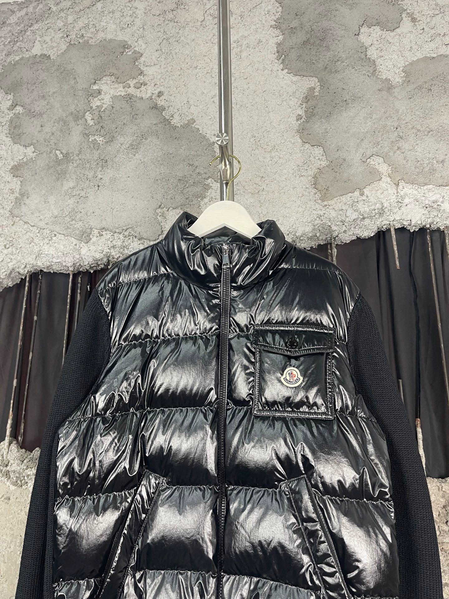 Moncler Moncler Wool Paneled Down Jacket L Size L / US 10 / IT 46 - 3 Thumbnail