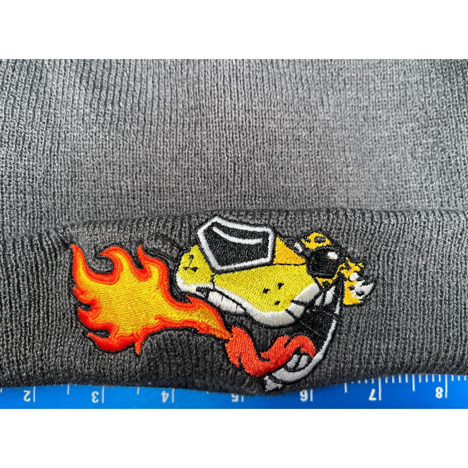 Mad Engine Mad Engine Beanie Hat Adult One Size Gray 100% Acrylic Embroidered Size ONE SIZE - 2 Thumbnail