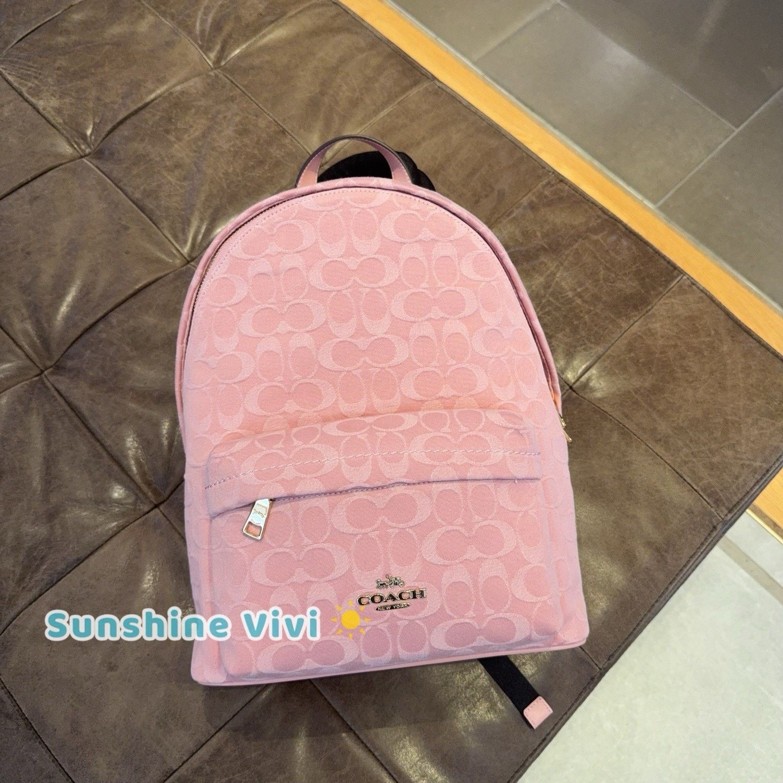 Coach NWT Coach CER70 Taylor Backpack Denim Leather Light Pink Size ONE SIZE - 7 Thumbnail