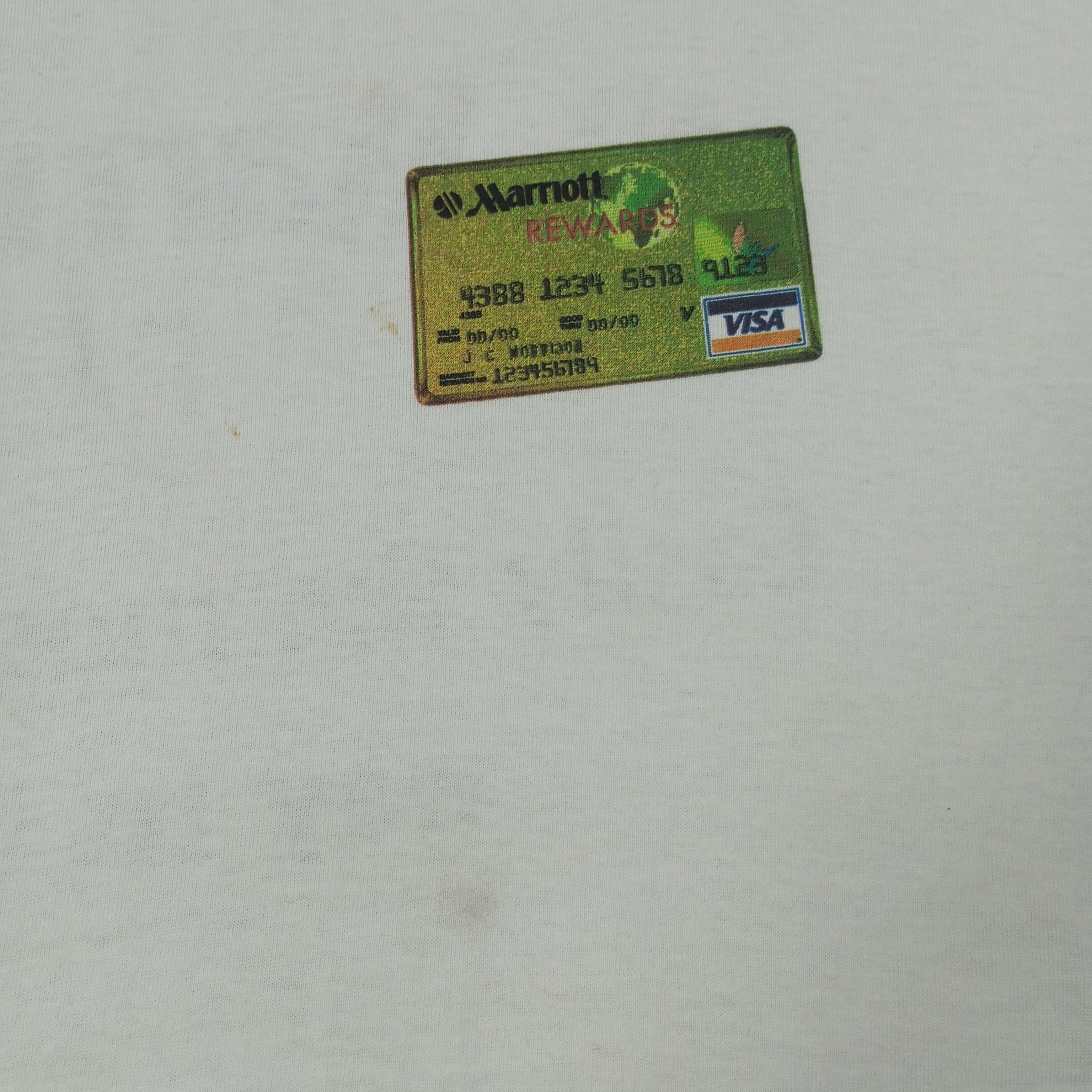 Vintage Visa Card Marriot Rewards Vintage Tshirt c239n10 Size US XL / EU 56 / 4 - 4 Thumbnail
