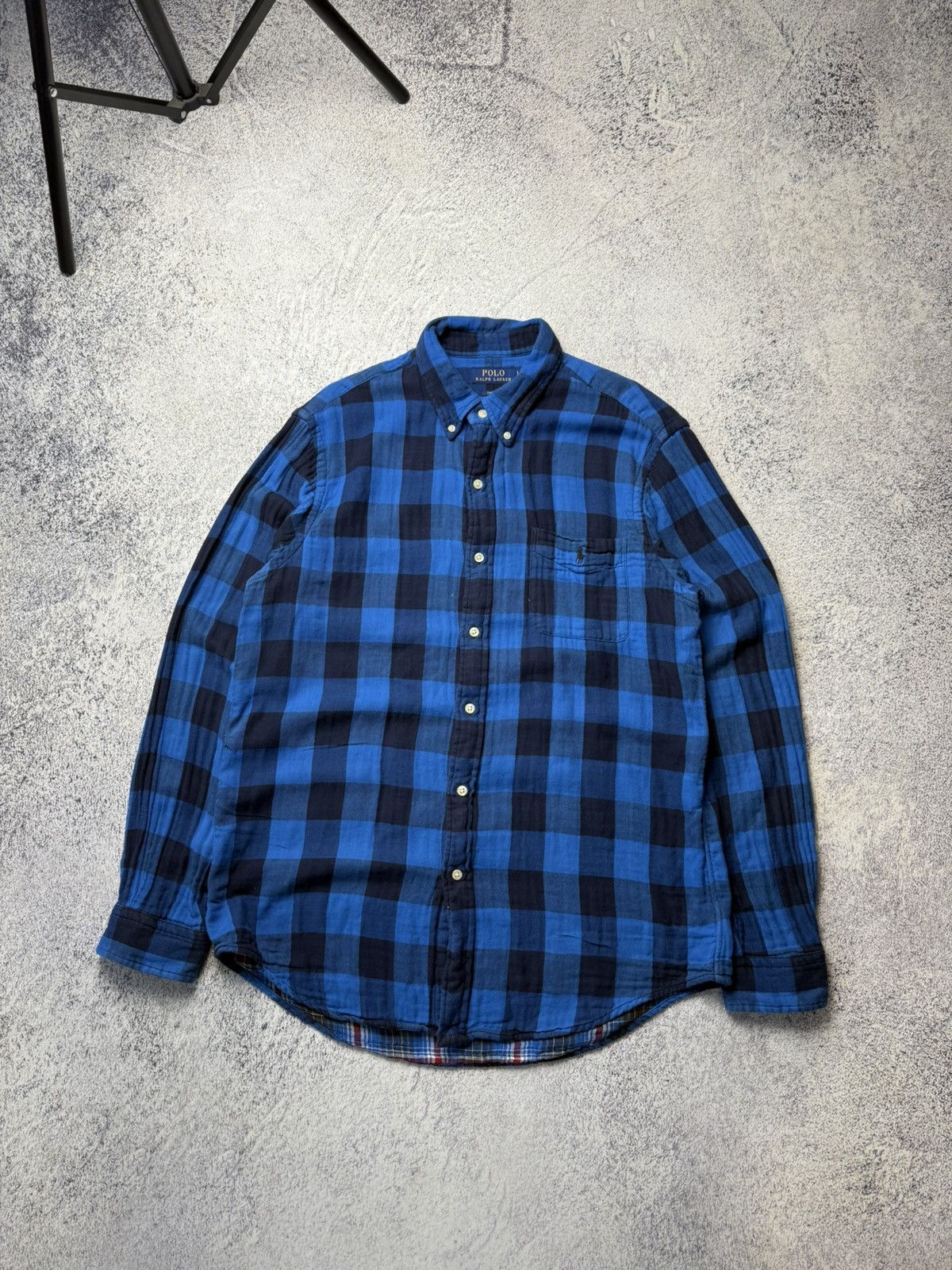 Flannel Vintage RALPH LAUREN Flanel Plaid Shirt USA Size US L / EU 52-54 / 3 - 3 Thumbnail