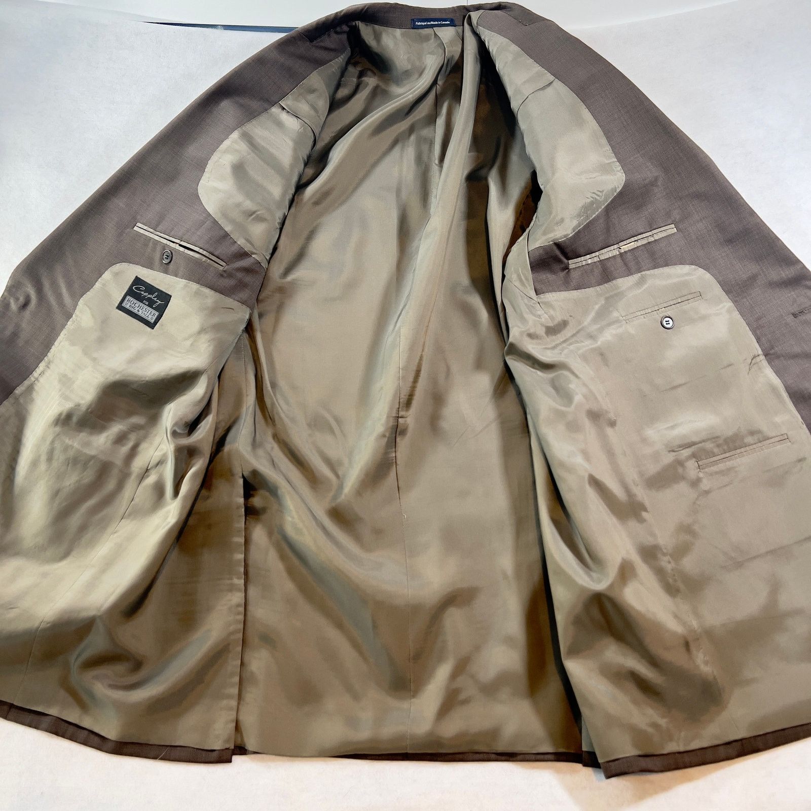 Coppley Suit Jacket Coppley for Rochester Big Tall 46XT 100% Wool Size 46L - 4 Thumbnail