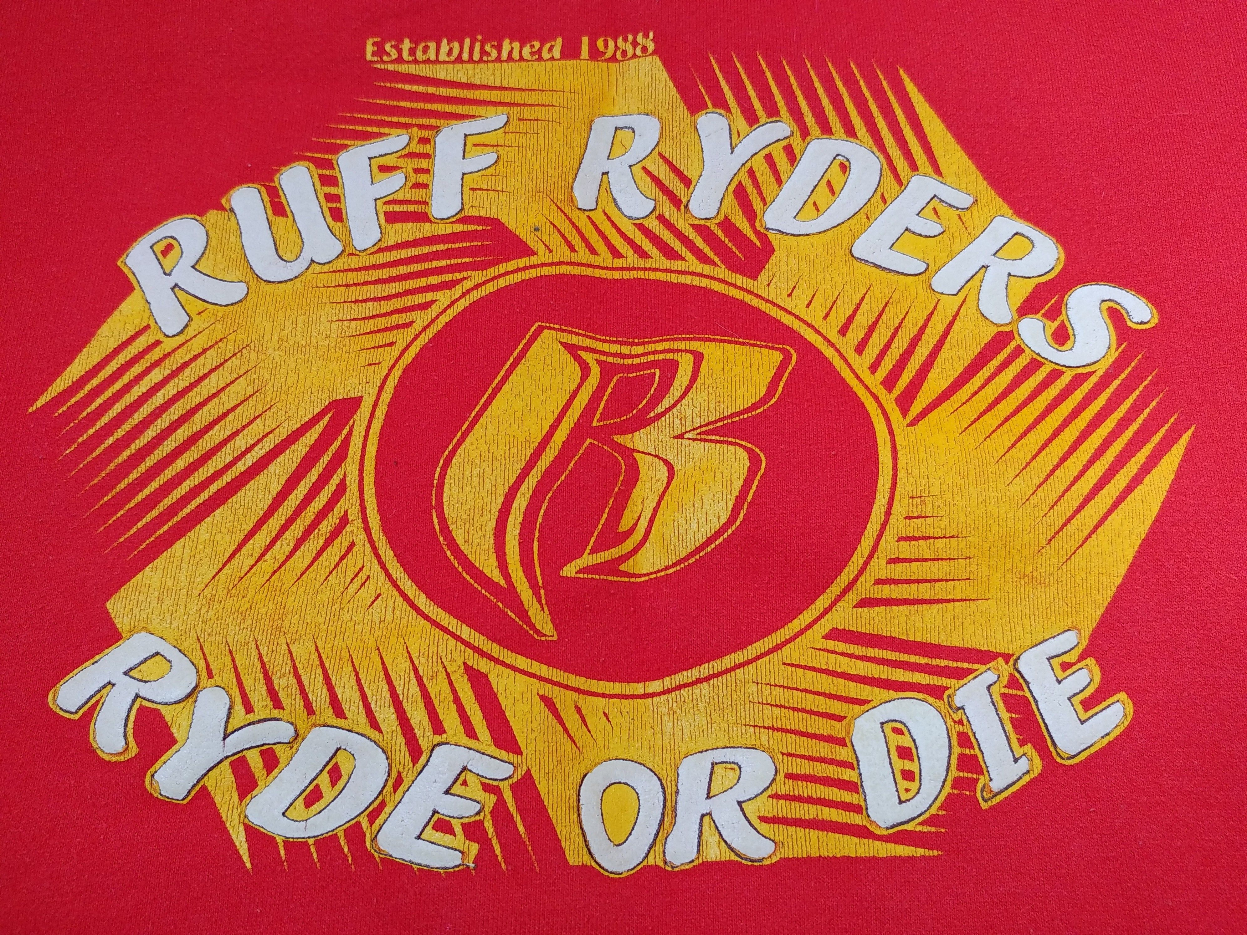 Ruff Ryders Ruff Ryders sweatshirt, orange, vintage DMX shirt size XL Size US XL / EU 56 / 4 - 5 Thumbnail