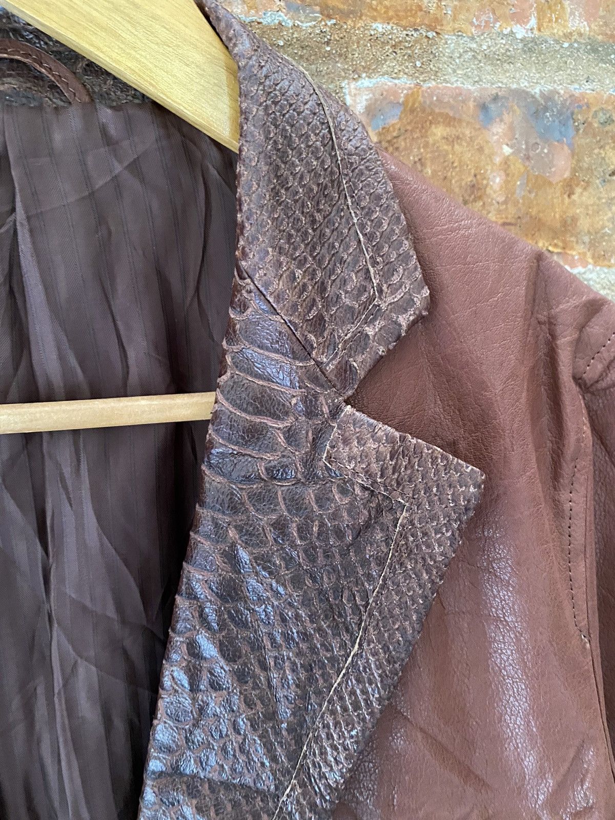 Tornado Mart 🔥🔥🔥Tornado Mart Snake Skin Leather Jacket Size US M / EU 48-50 / 2 - 8 Thumbnail