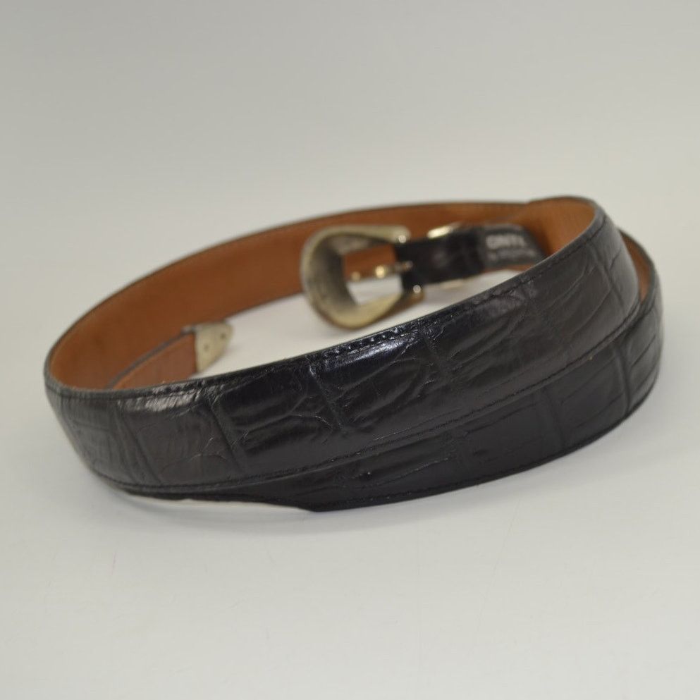 Brighton Brighton Mens Leather Belt USA Croc Embossed Dress Causal 40 Size 40 - 7 Thumbnail