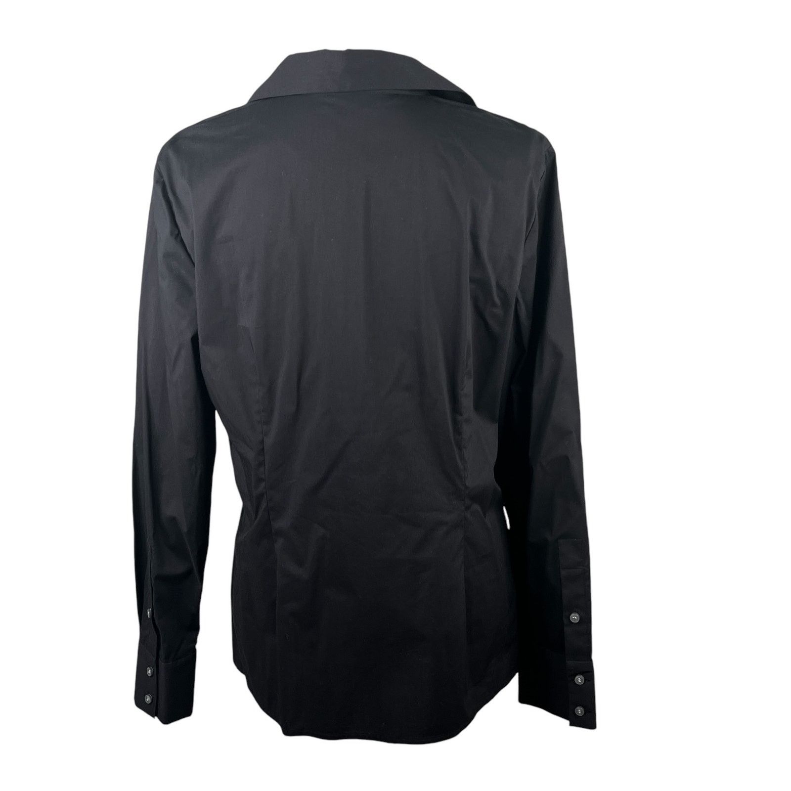 Nine West Nine West Black Button Down 14 Ruched Gathering V-Neck New Size XL / US 12-14 / IT 48-50 - 2 Thumbnail