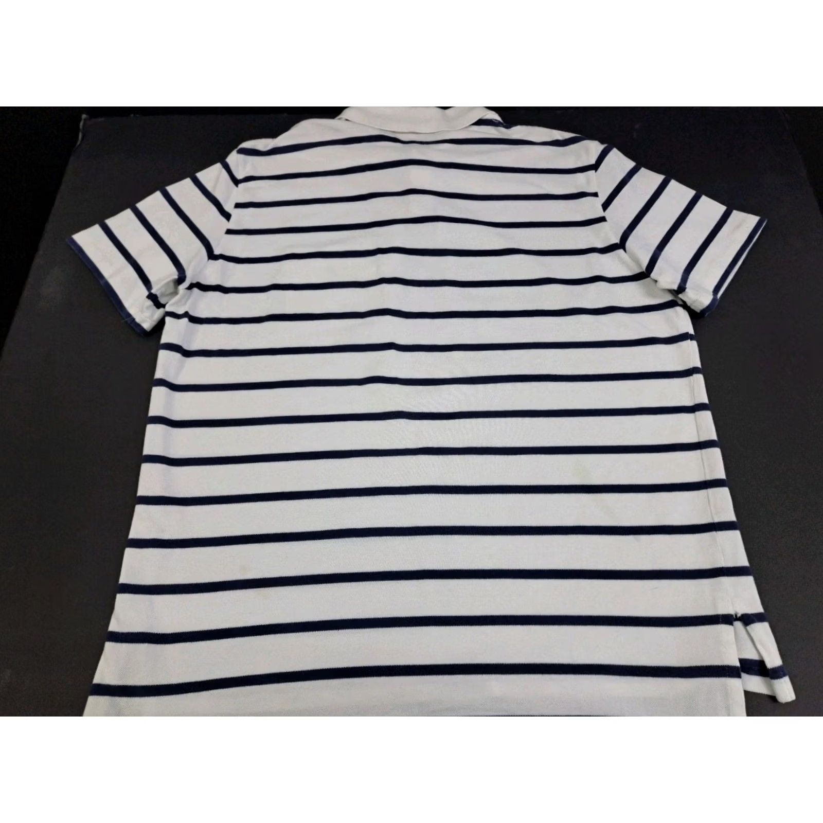 Ralph Lauren Polo Ralph Lauren Polo Shirt XL White Blue Striped Mens Short Sleeve C #7399 Size US XL / EU 56 / 4 - 5 Thumbnail