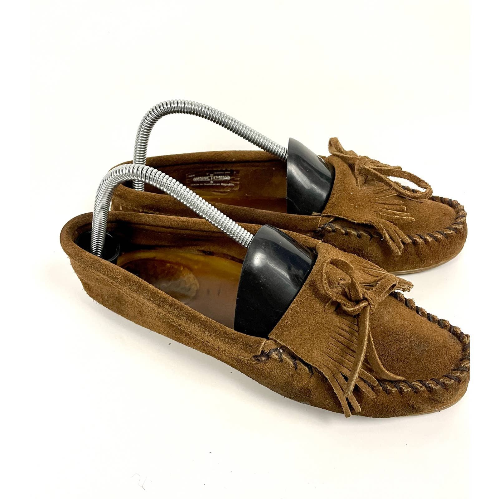 Minnetonka Minnetonka Suede Kilty Moccasins Sz 9 Women's Brown Leather Size US 9 / IT 39 - 10 Thumbnail