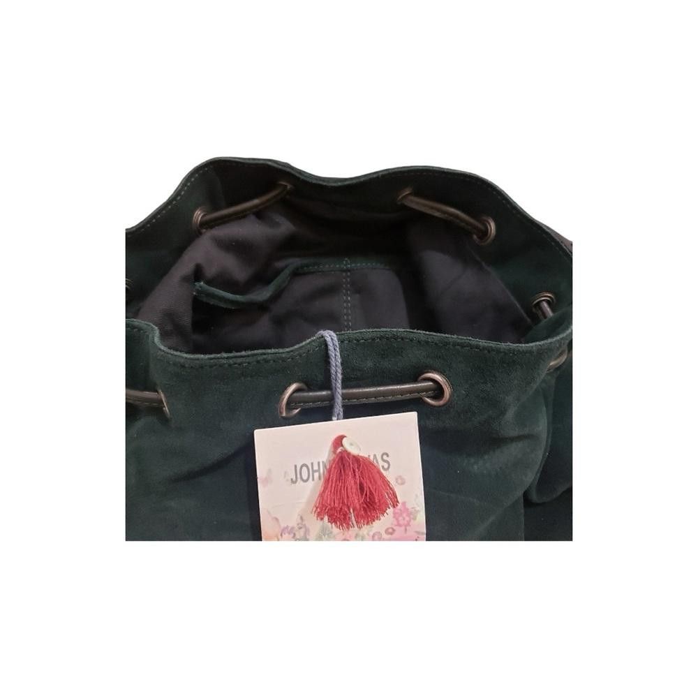 Designer Johnny Was Los Angeles NWT Green Suede Drawstring Bag Size ONE SIZE - 8 Thumbnail