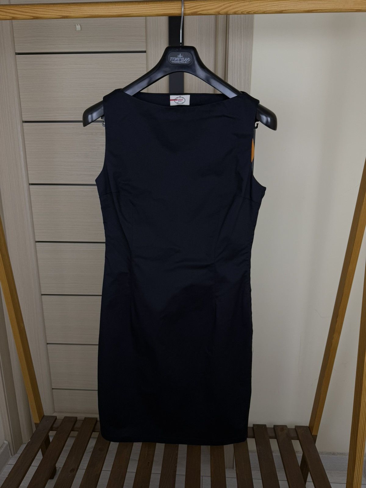 Prada Vintage Prada black Sleeveless Sheath Midi Dress Size 46 Size L / US 10 / IT 46 - 2 Thumbnail