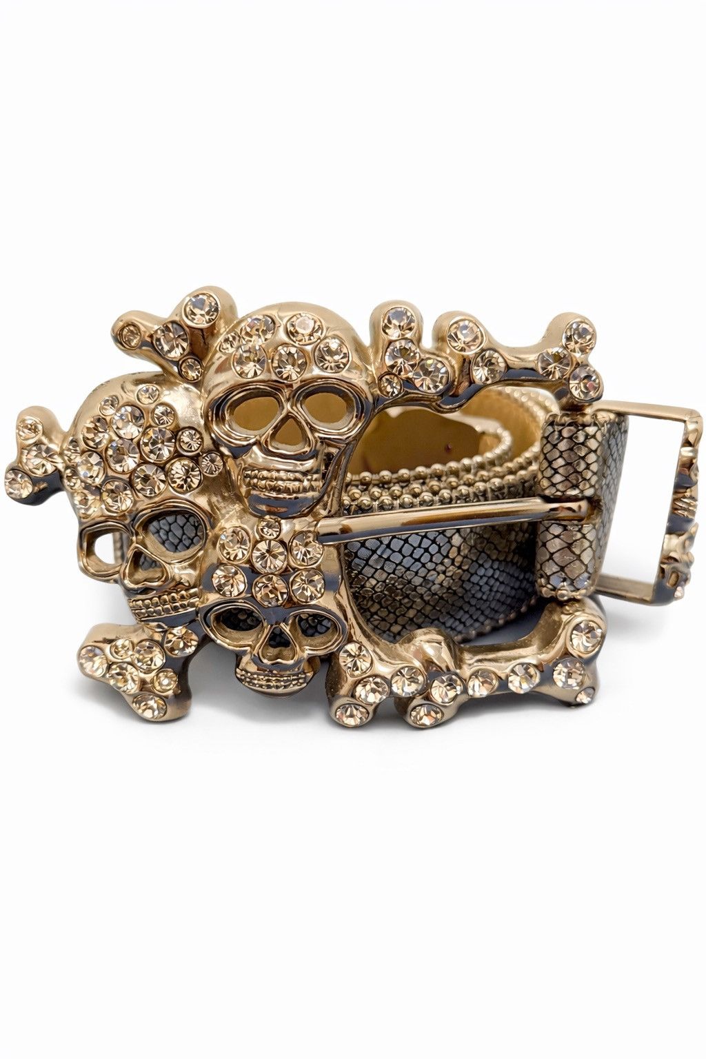 B.B. Simon B.B Simon Silver Skull Belt *INSANE* Size 36 - 1 Thumbnail