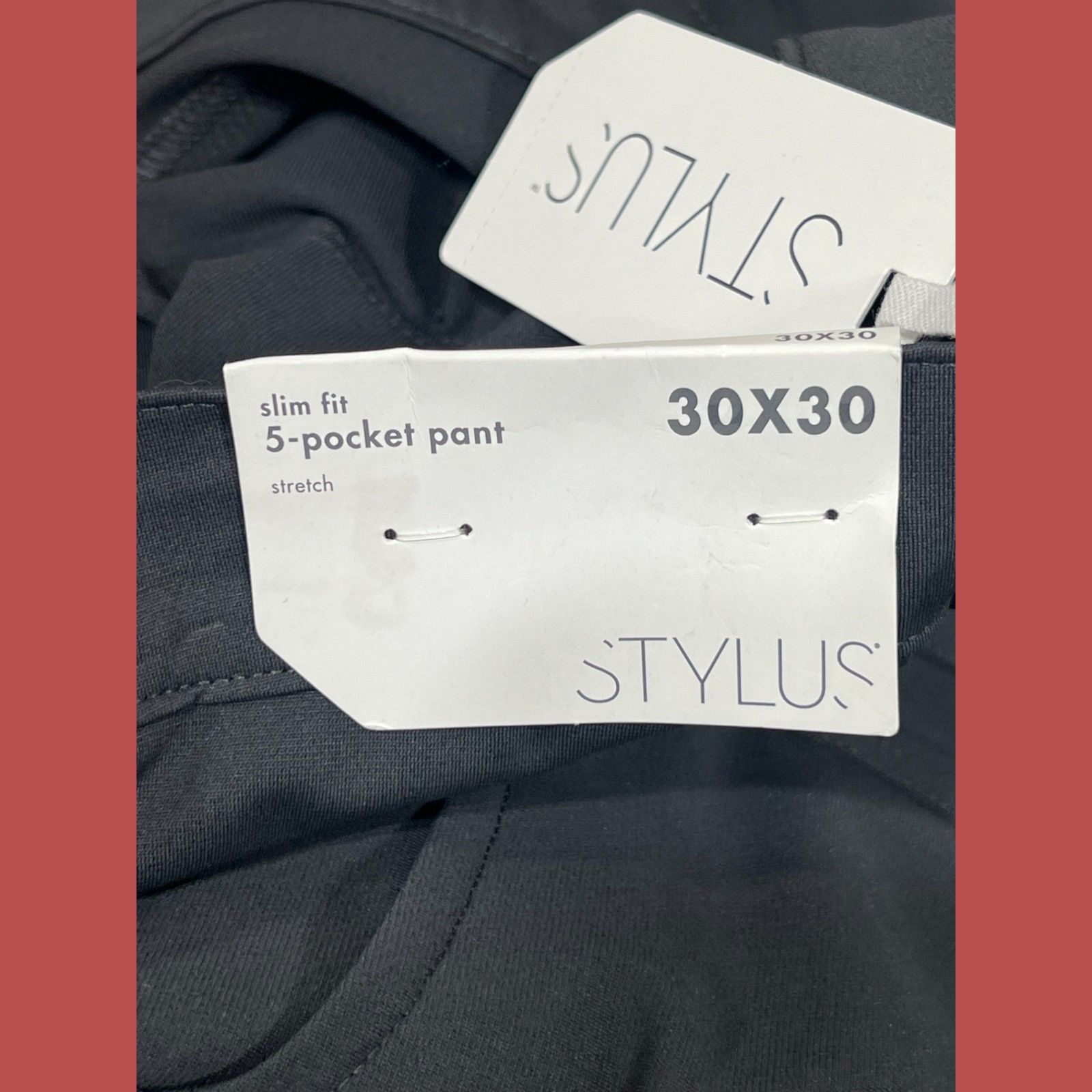 Other Stylus - 5 Pockets Men's Slim Fit Flat Front Pants - Gray - Size US 30 / EU 46 - 13 Thumbnail