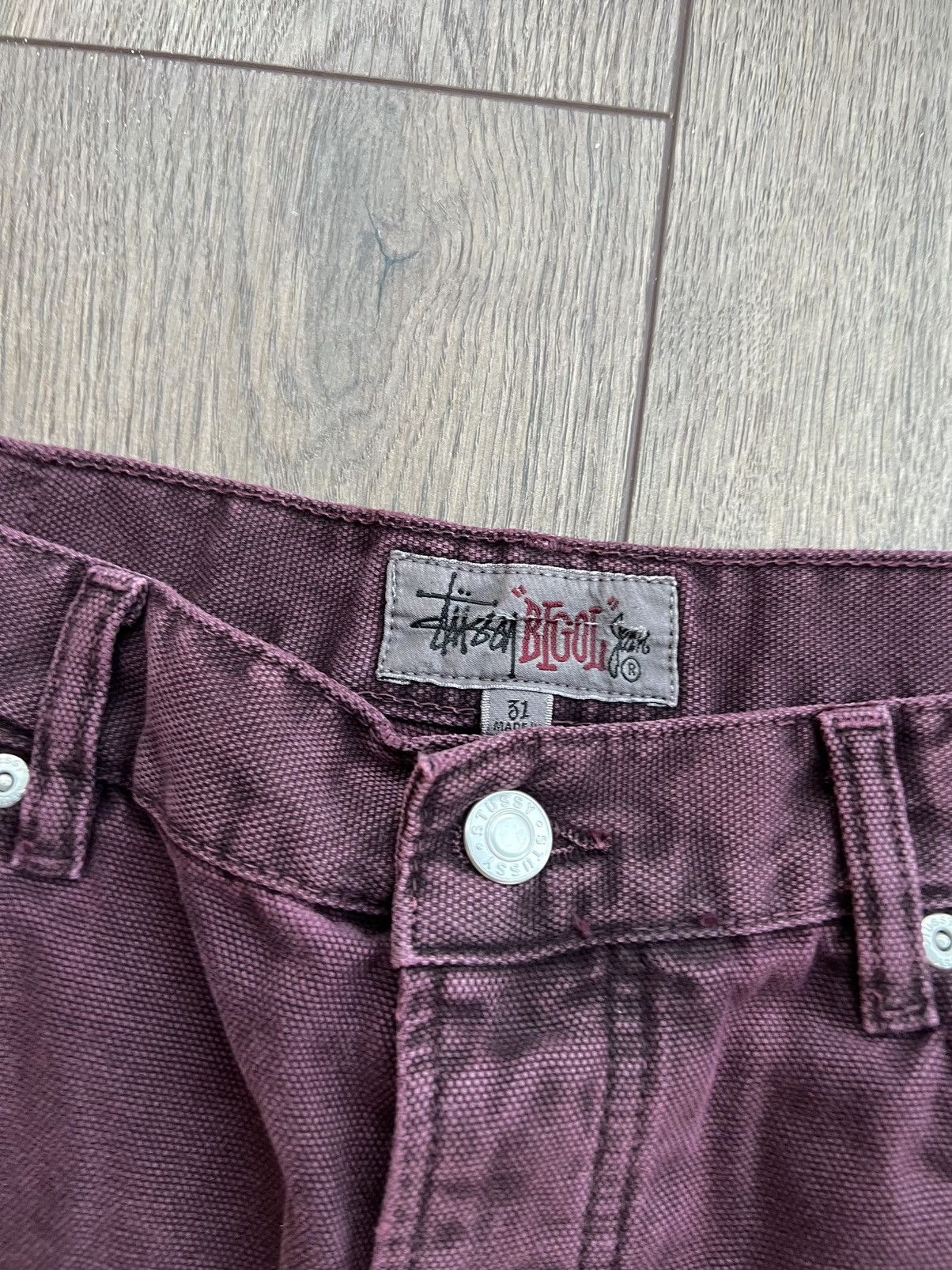 Stussy Stussy Canvas 8 Ball Big Ol Jean Purple Size 31 Size US 31 - 4 Thumbnail