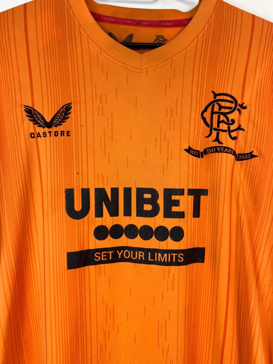 Castore Rangers Jersey Football Shirt 150 Years Orange Castore Mens Size US M / EU 48-50 / 2 - 2 Thumbnail