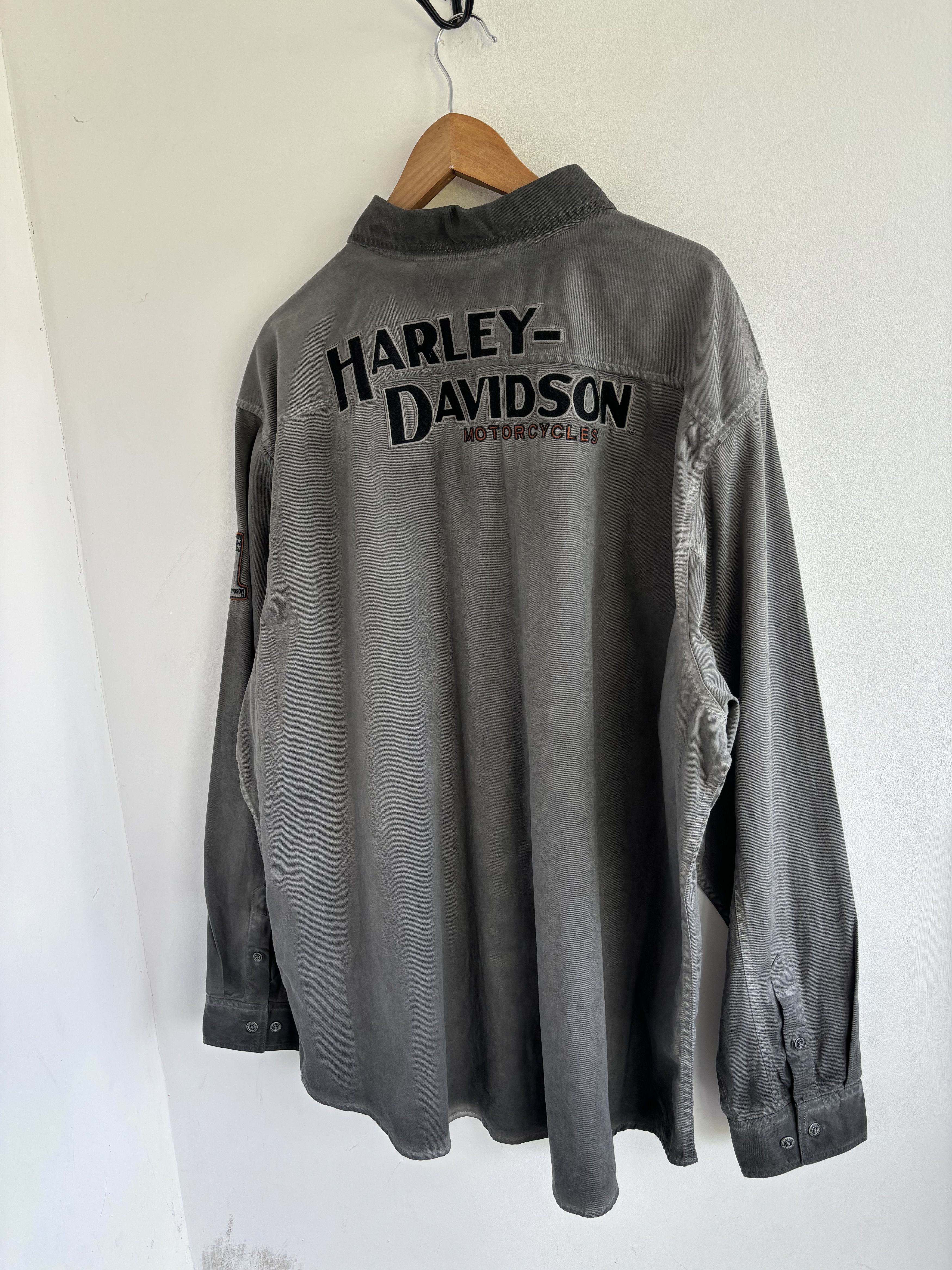Harley Davidson Harley Davidson Washed Fade Oversized Heavy Shirt Size US XXL / EU 58 / 5 - 2 Thumbnail